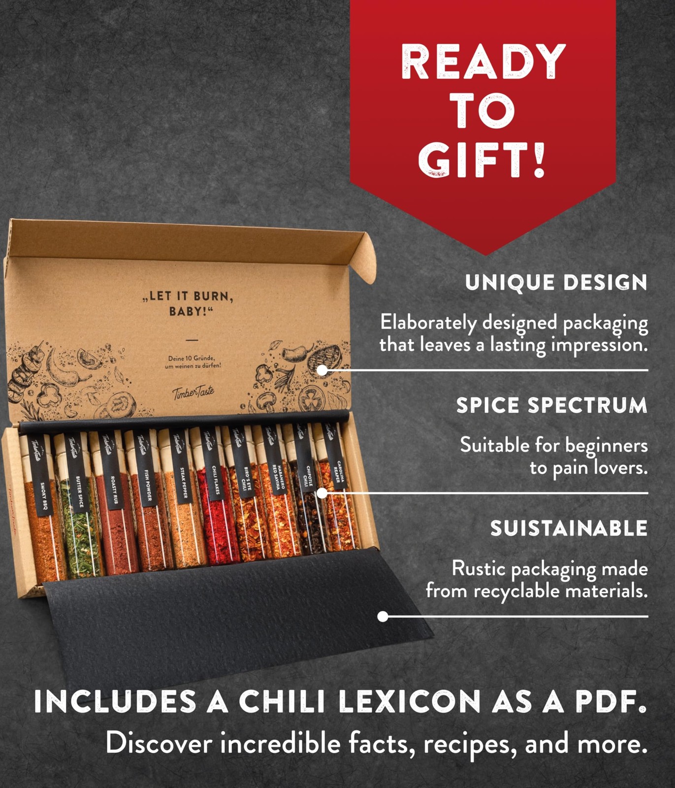 Hot BBQ Spice Gift Set – Chili Grill Spices Gift Set for Men | Spicy Cooking…
