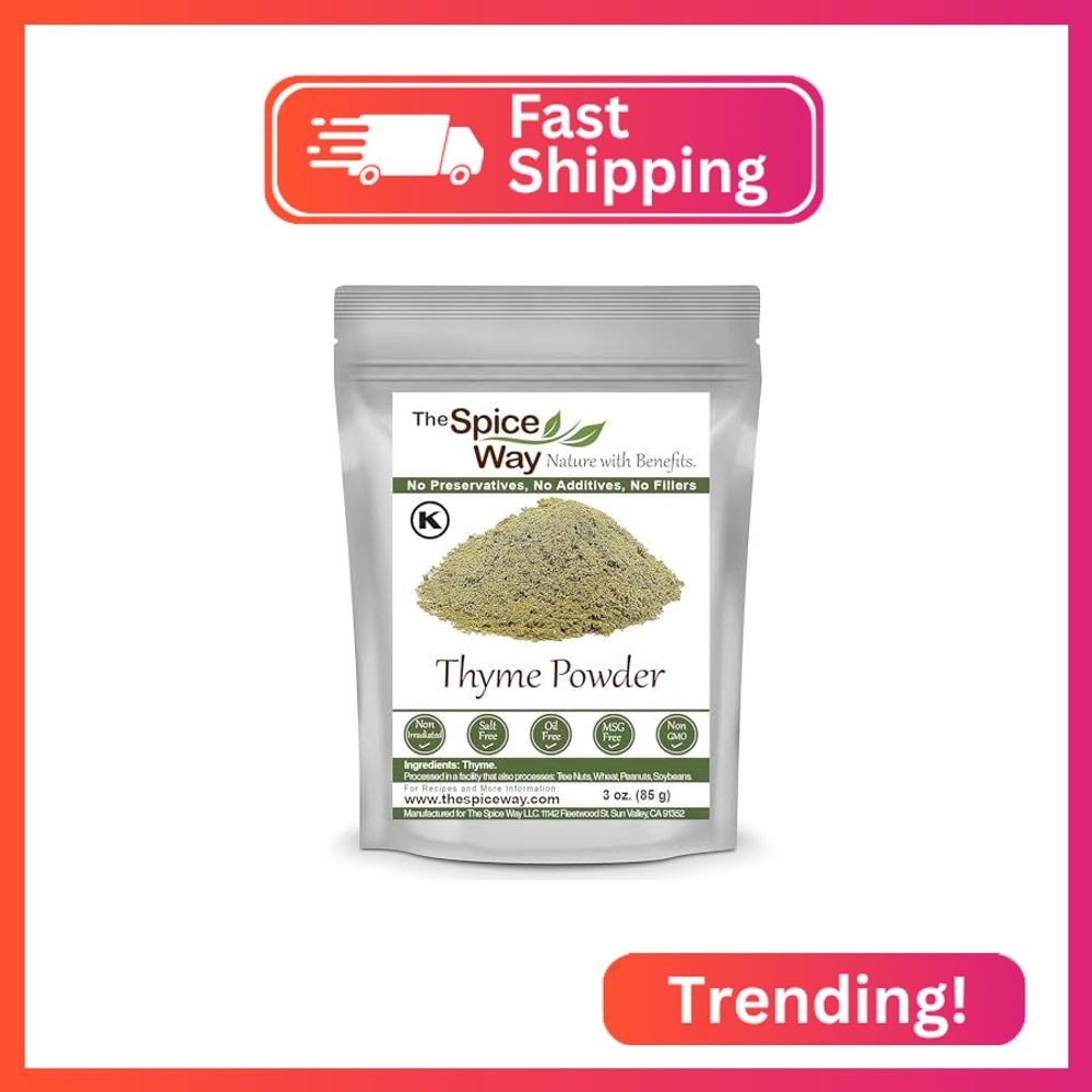 The Spice Way Thyme Seasoning Ground – (3 oz) Made from premium fresh thyme