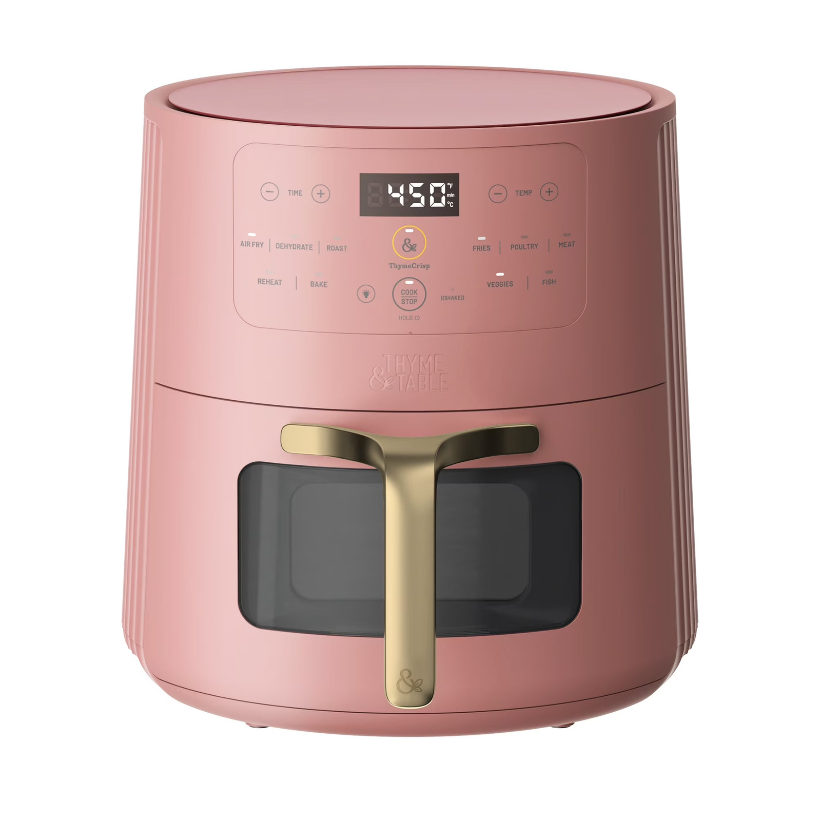 6QT Air Fryer with Thymecrisp™ Ceramic Nonstick Basket Faded Rose