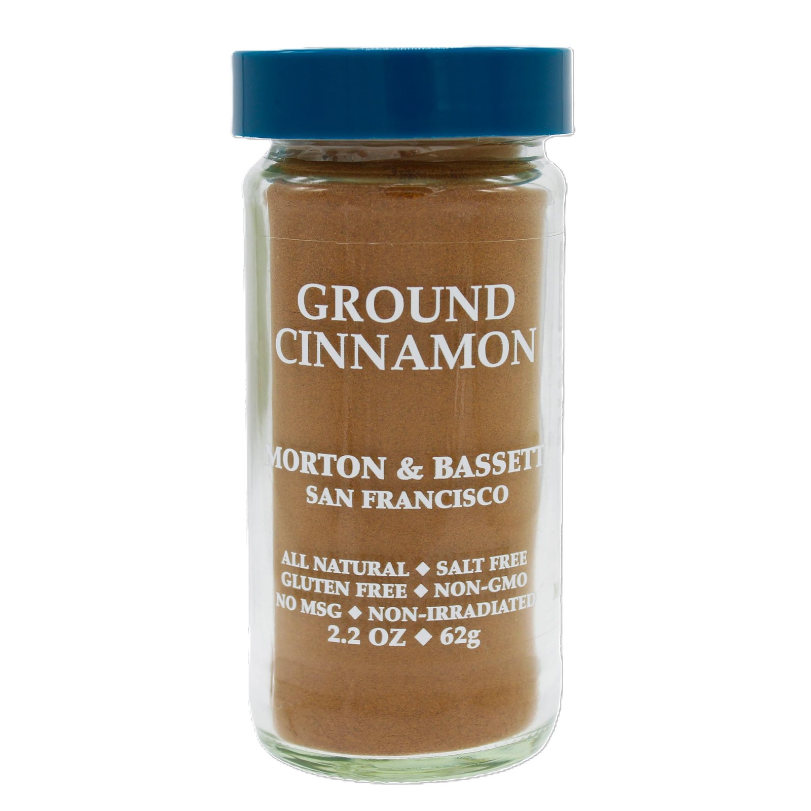 Morton & Bassett Ground Cinnamon, 1.3 oz – Non-GMO, 2.2 Ounce (Pack of 1)