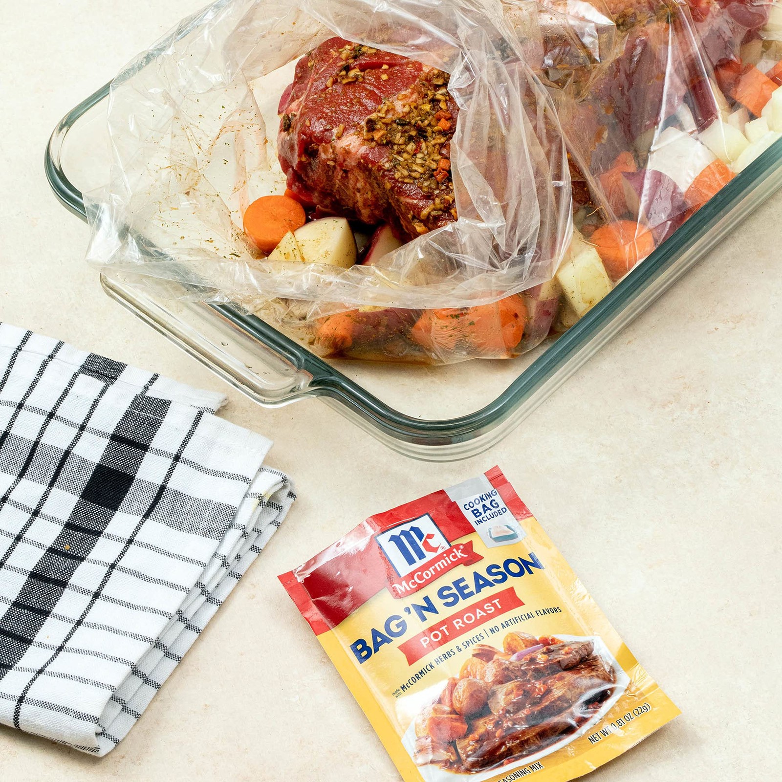McCormick Bag ‘n Season Pot Roast Cooking 0.81 Ounce (Pack of 6), Yellow