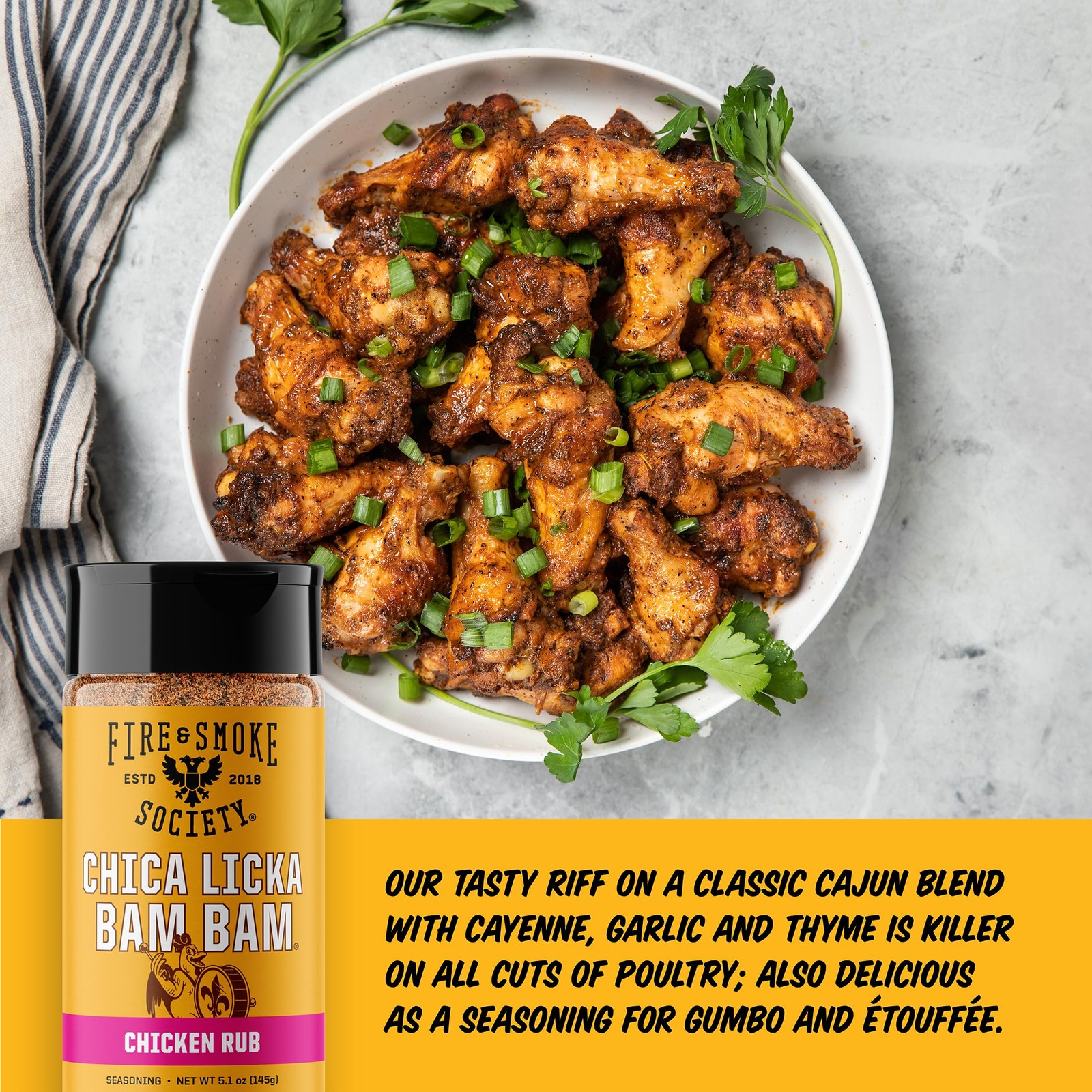 Fire & Smoke Society Chica Licka Bam Chicken 5.1 Ounce (Pack of 1)