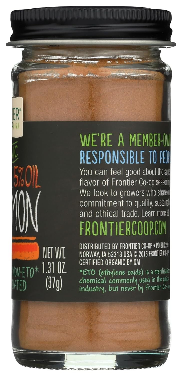 Organic Ground Vietnamese Cinnamon – 1.31oz Bottle, Full Flavor, Kosher