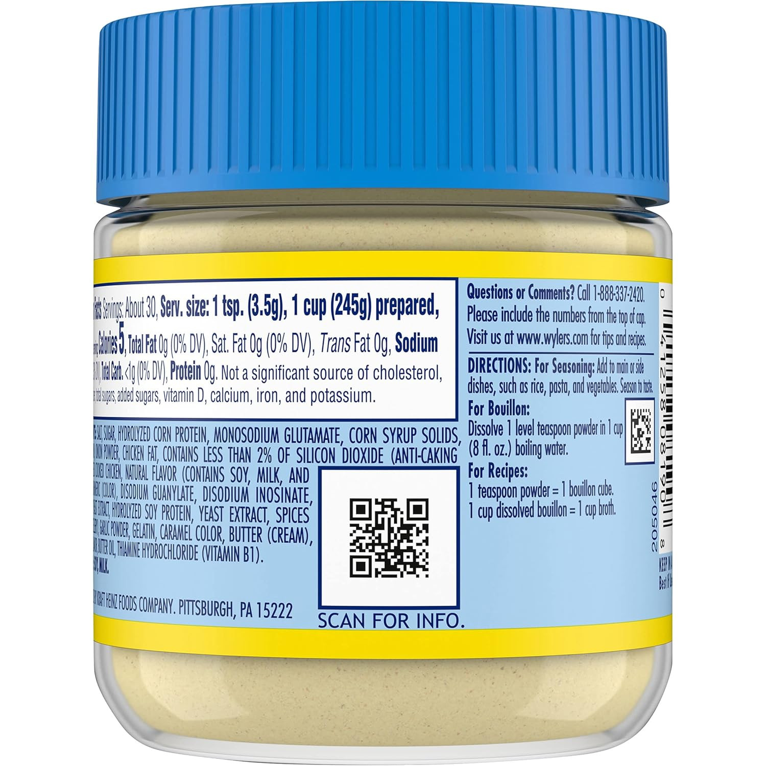 Instant Bouillon Chicken Flavored Powder (3.75 Oz Jar)