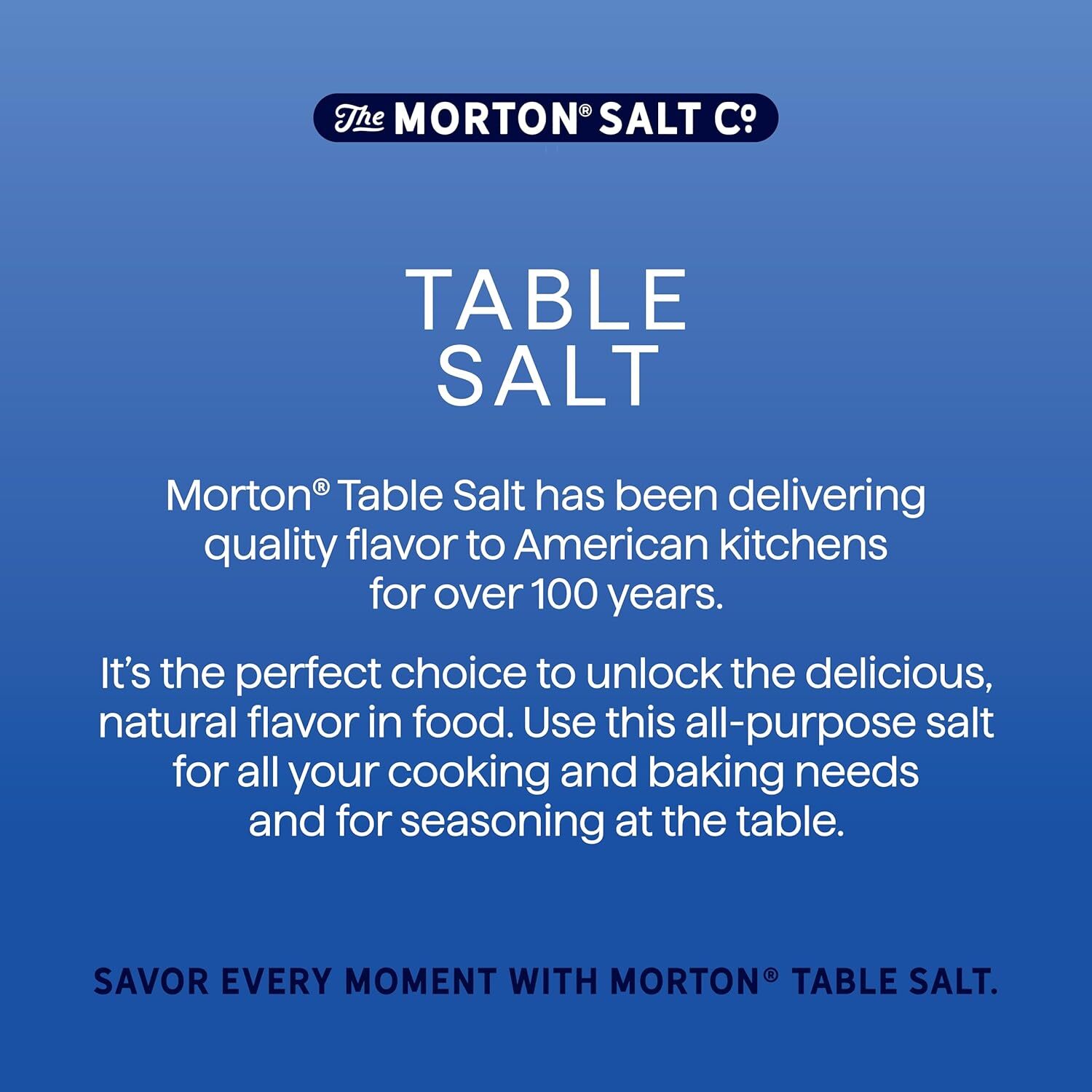 (Pack of 2) Morton All-Purpose Non-Iodized Table Salt 26 oz