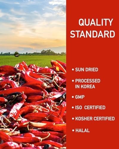 Korean Gochugaru Chili Powder Flakes 3LB – Red Pepper Spice for Kimchi & Asian D