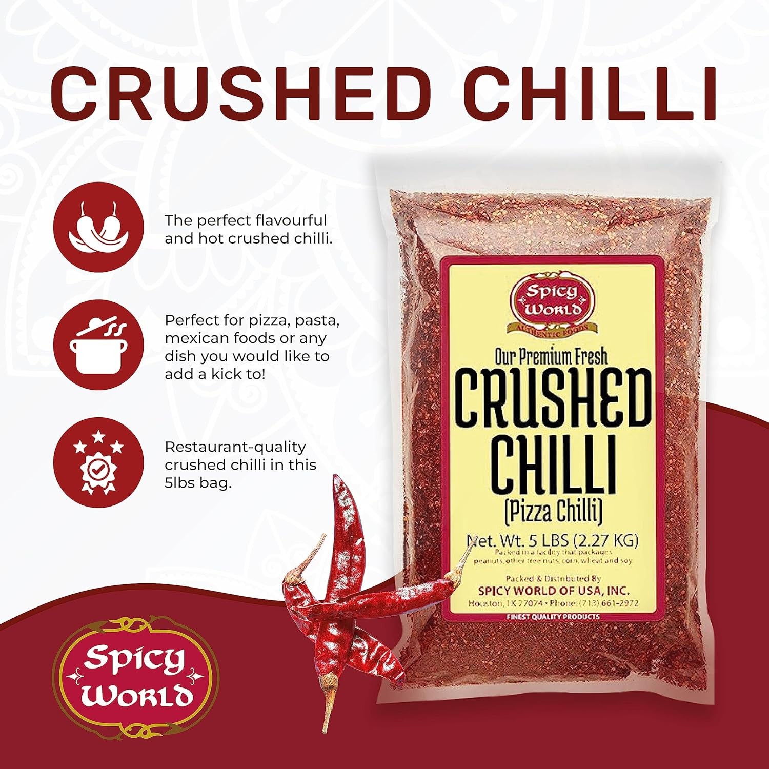 Crushed Red Pepper Flakes 5 Pound Bulk Value Pack – Chili Flakes