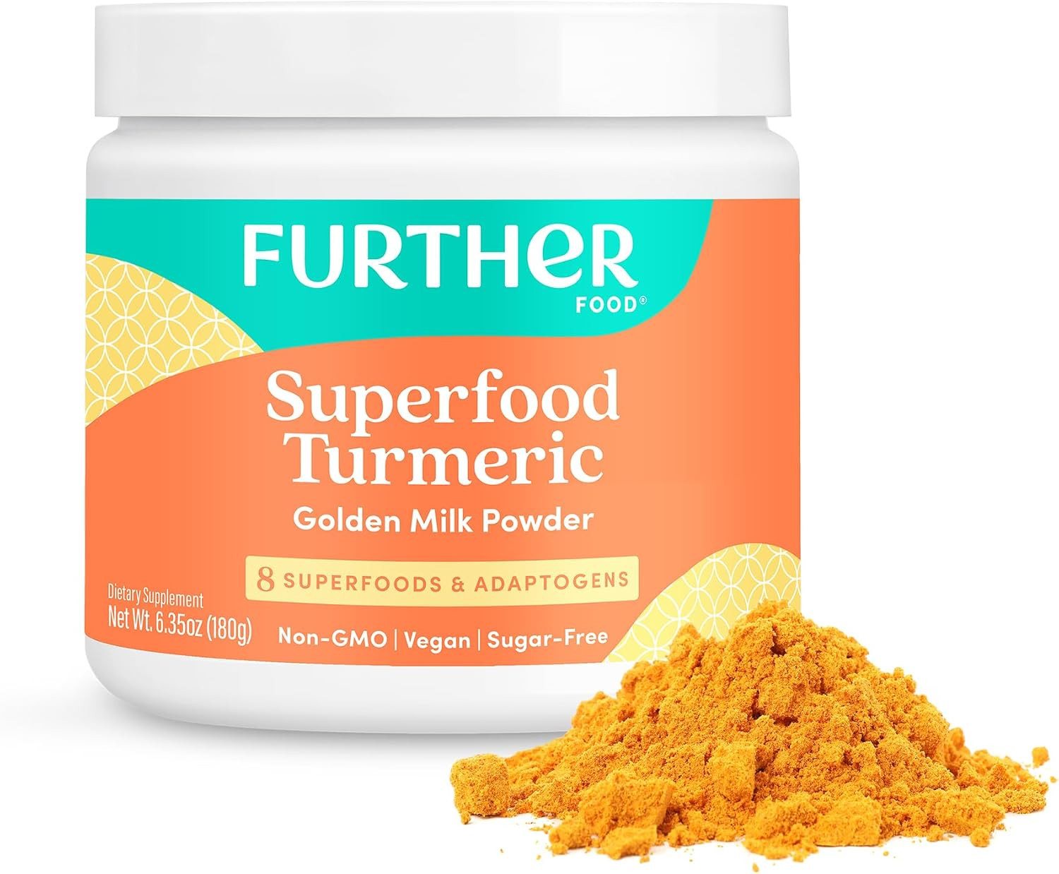Further Food Turmeric Root Powder Golden Milk Blend Immune Support Superfood