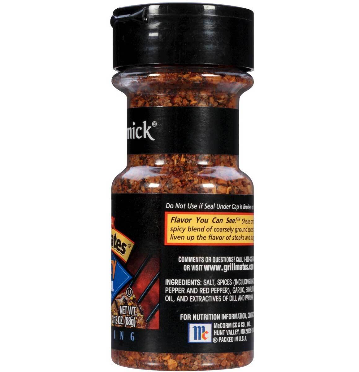 McCormick Grill Mates Spicy Montreal Steak Seasoning – 3.12 Oz – Pack of 6