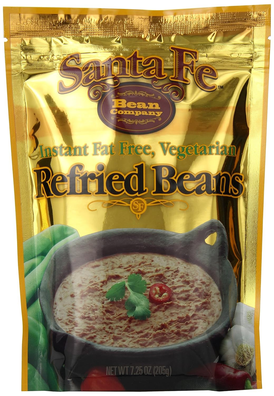 Santa Fe Bean Company Instant Fat Free Vegetarian Refried Beans 7.25-Ounce (Pack