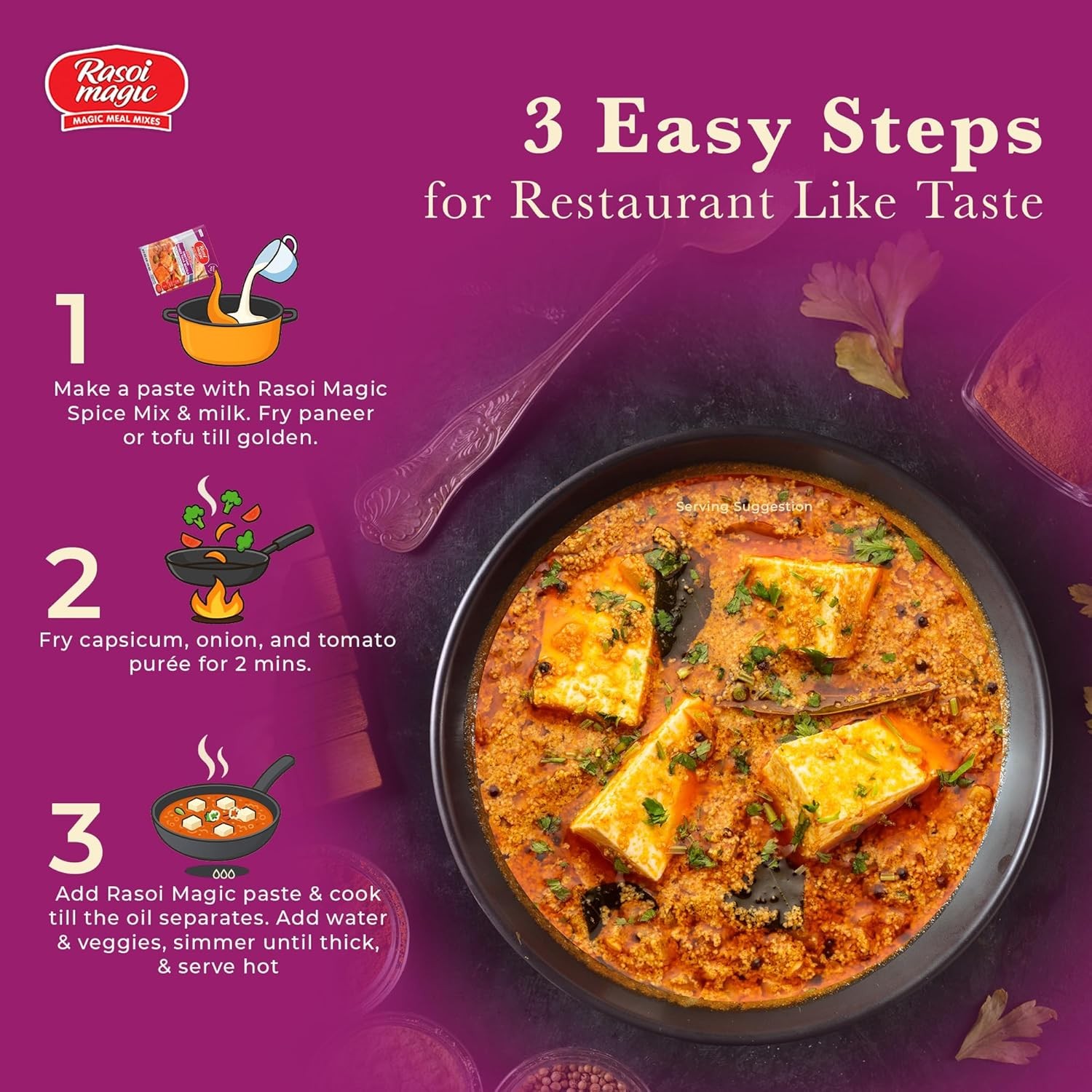 Rasoi Magic Spice Mix for Amritsari Paneer Tikka 50g | Ready to cook