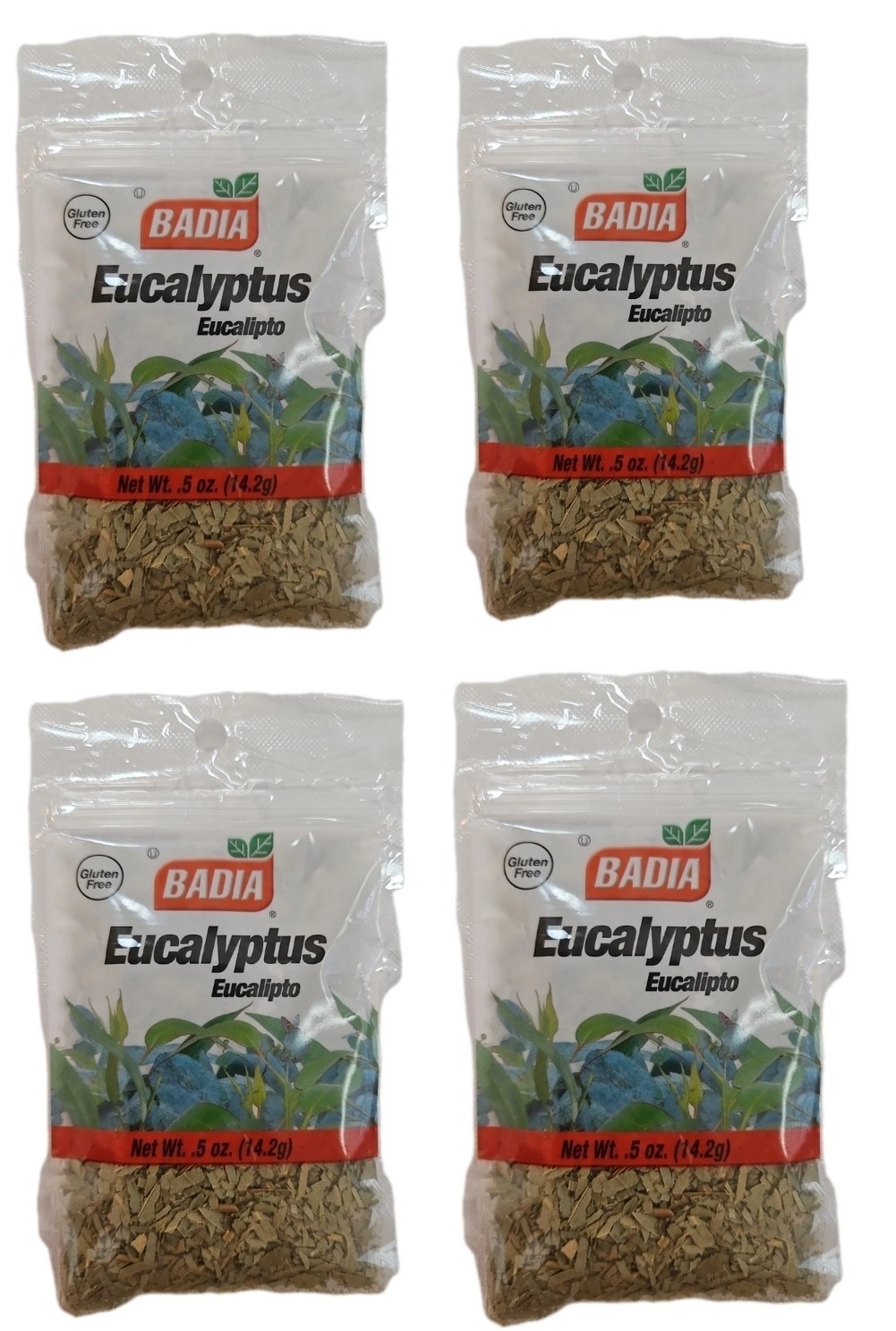 Badia Gluten Free Eucalyptus Leaves .5oz For Tea 4 Packs