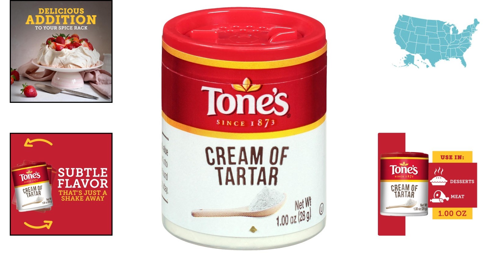 Cream of Tartar Powder, 1 Ounce – Perfect for Fluffy Baking