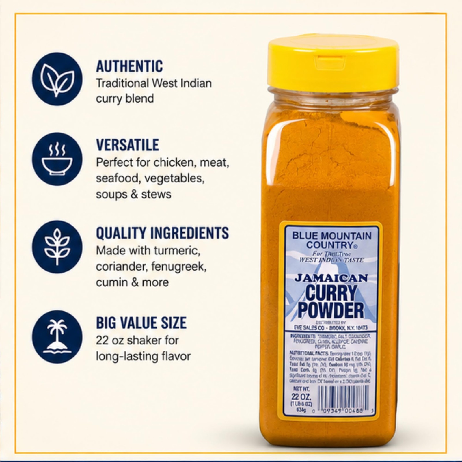 Blue Mountain Country Jamaican Curry Powder, 22 Ounce – Authentic West Indian…