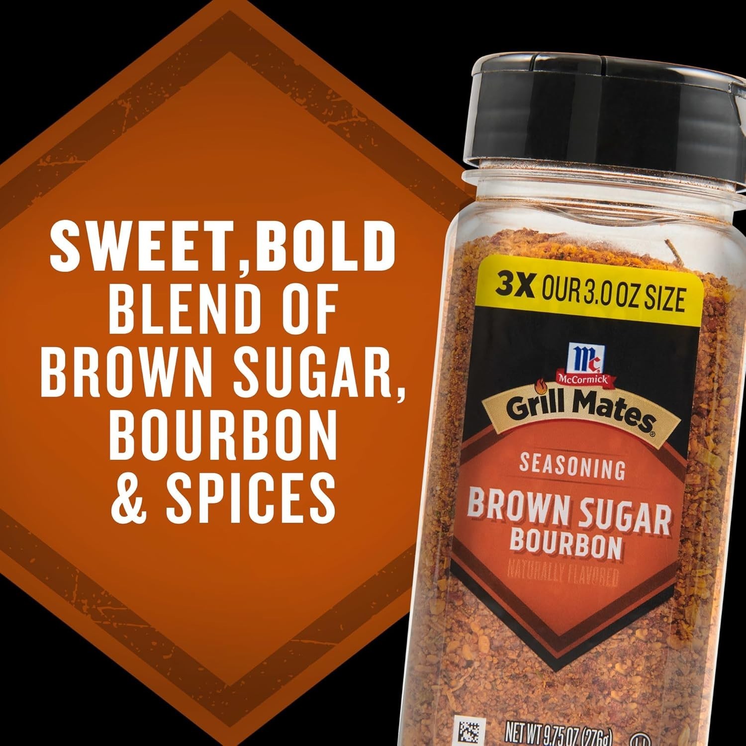 No MSG Brown Sugar Bourbon Seasoning – 9.75 oz Bottle for Flavorful Meals