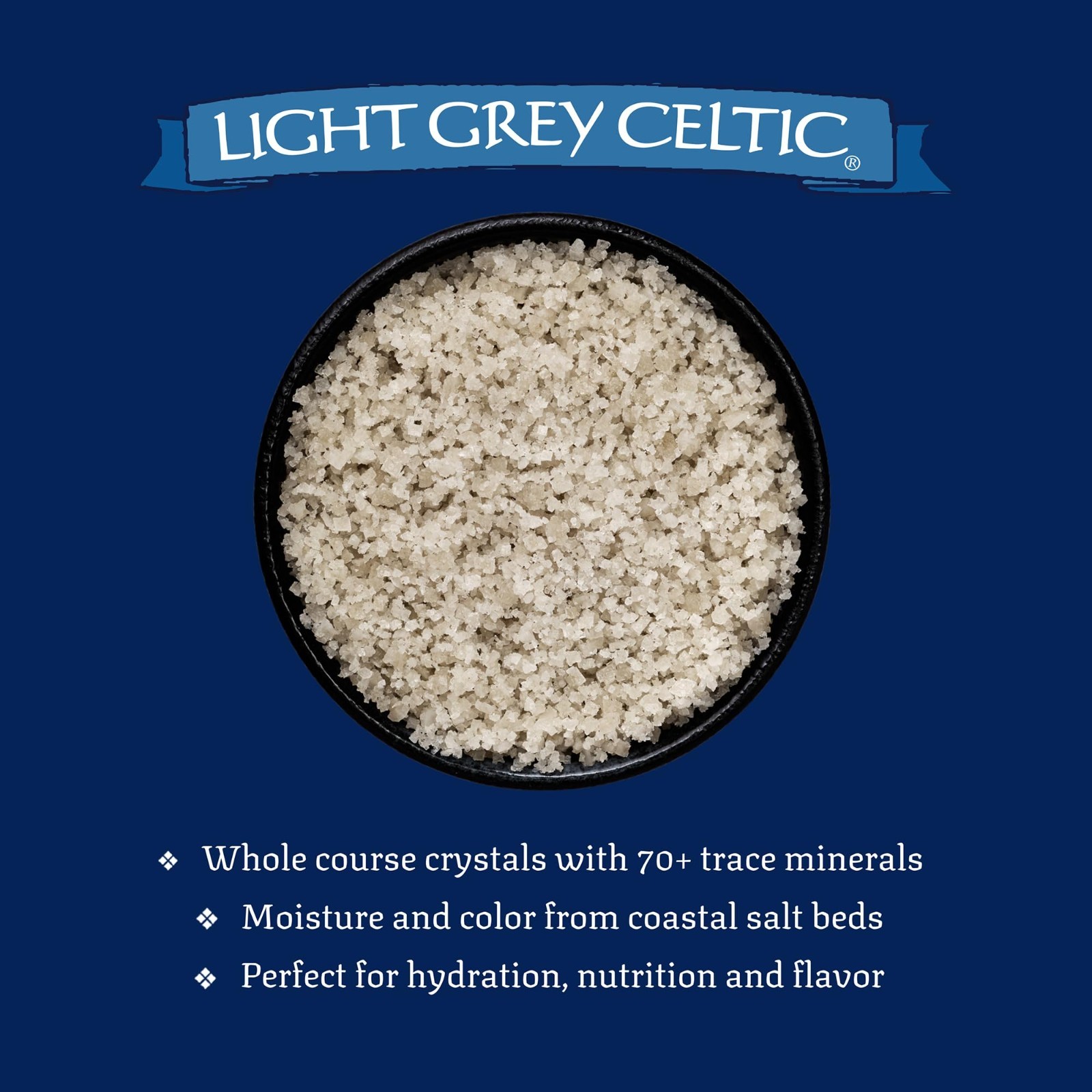 Unrefined Light Grey Coarse Sea Salt – 70+ Trace Minerals, 5 lb Pouch for Cookin