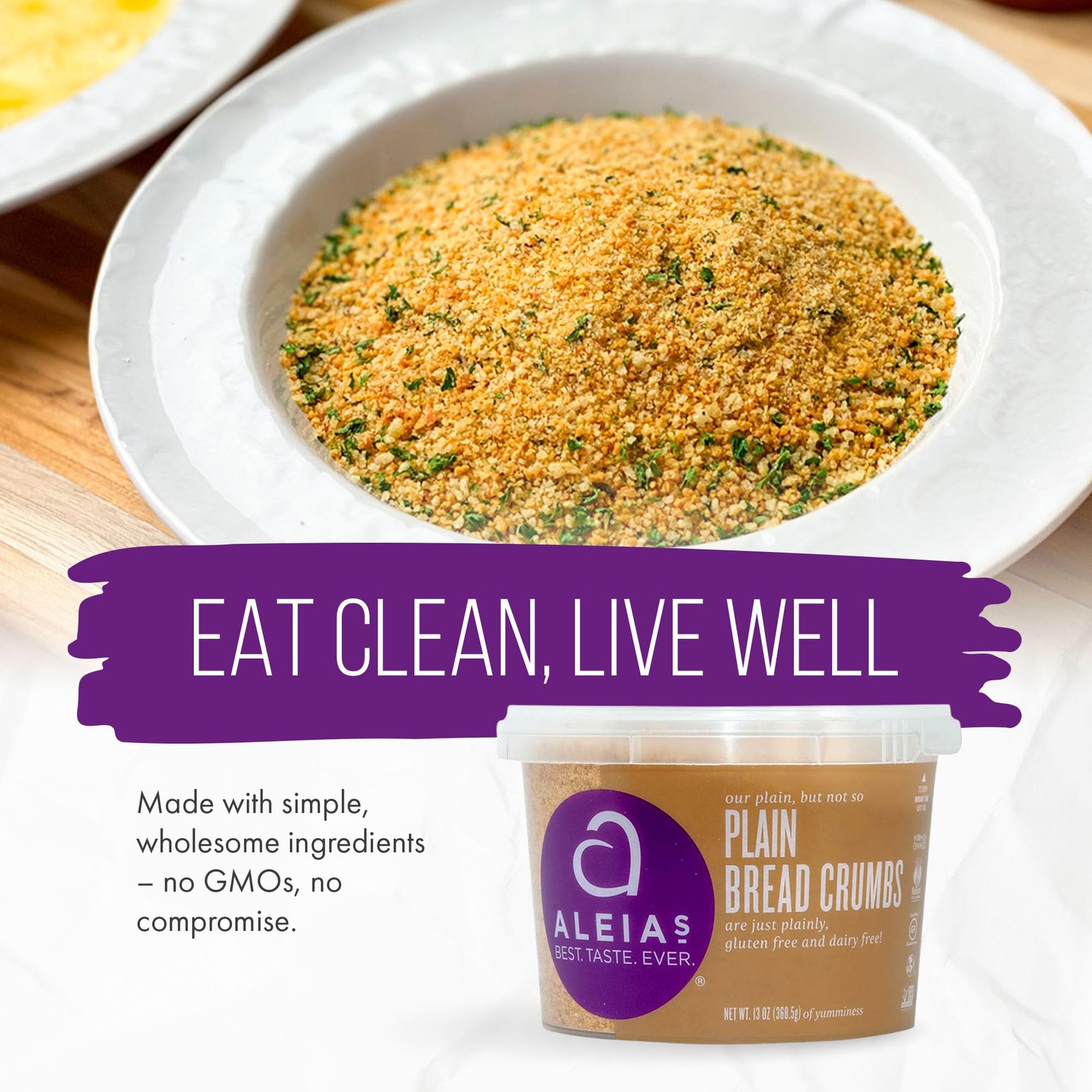 Aleia’s Gluten Free Plain Bread Crumbs – 13oz (1 Pack) – Breading for Chicken…