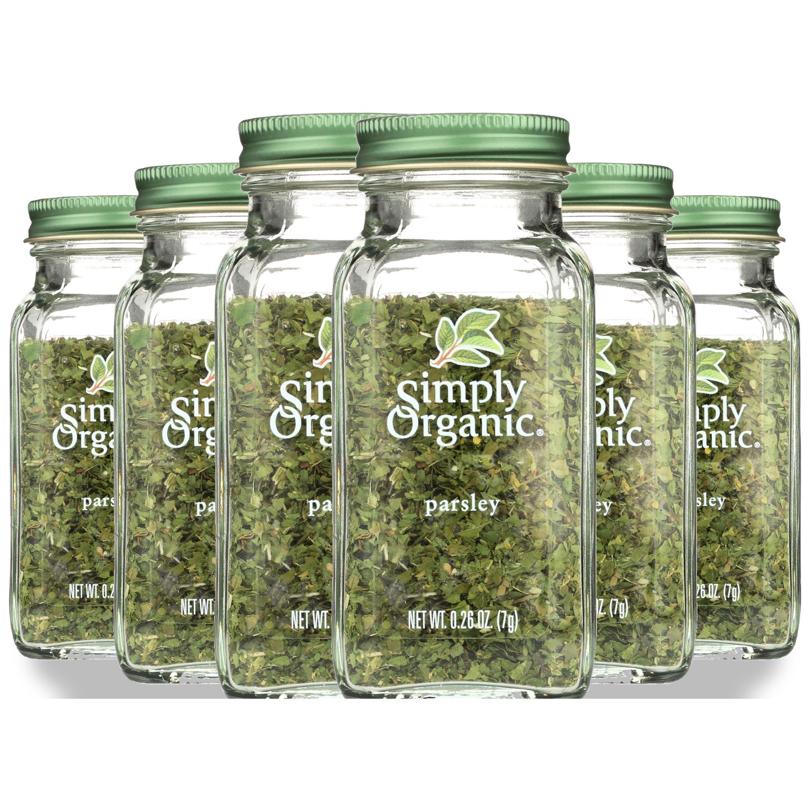 Organic Simply Parsley Flakes Bottle 0.26 Oz Herbs Seasoning 26 6 Pack