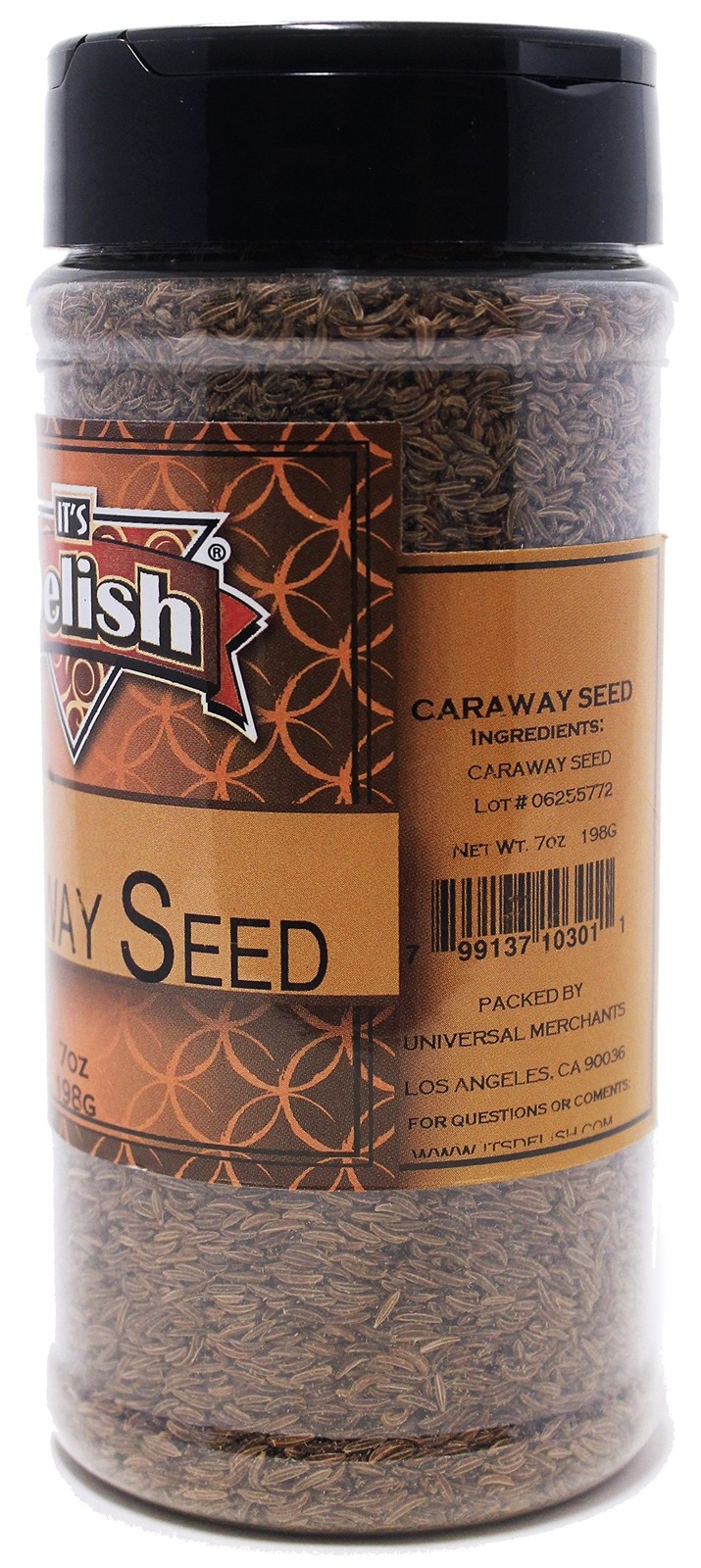 Gourmet Caraway Seeds by Its Delish, Medium Jar, 7 oz 7 Ounce (Pack of 1)