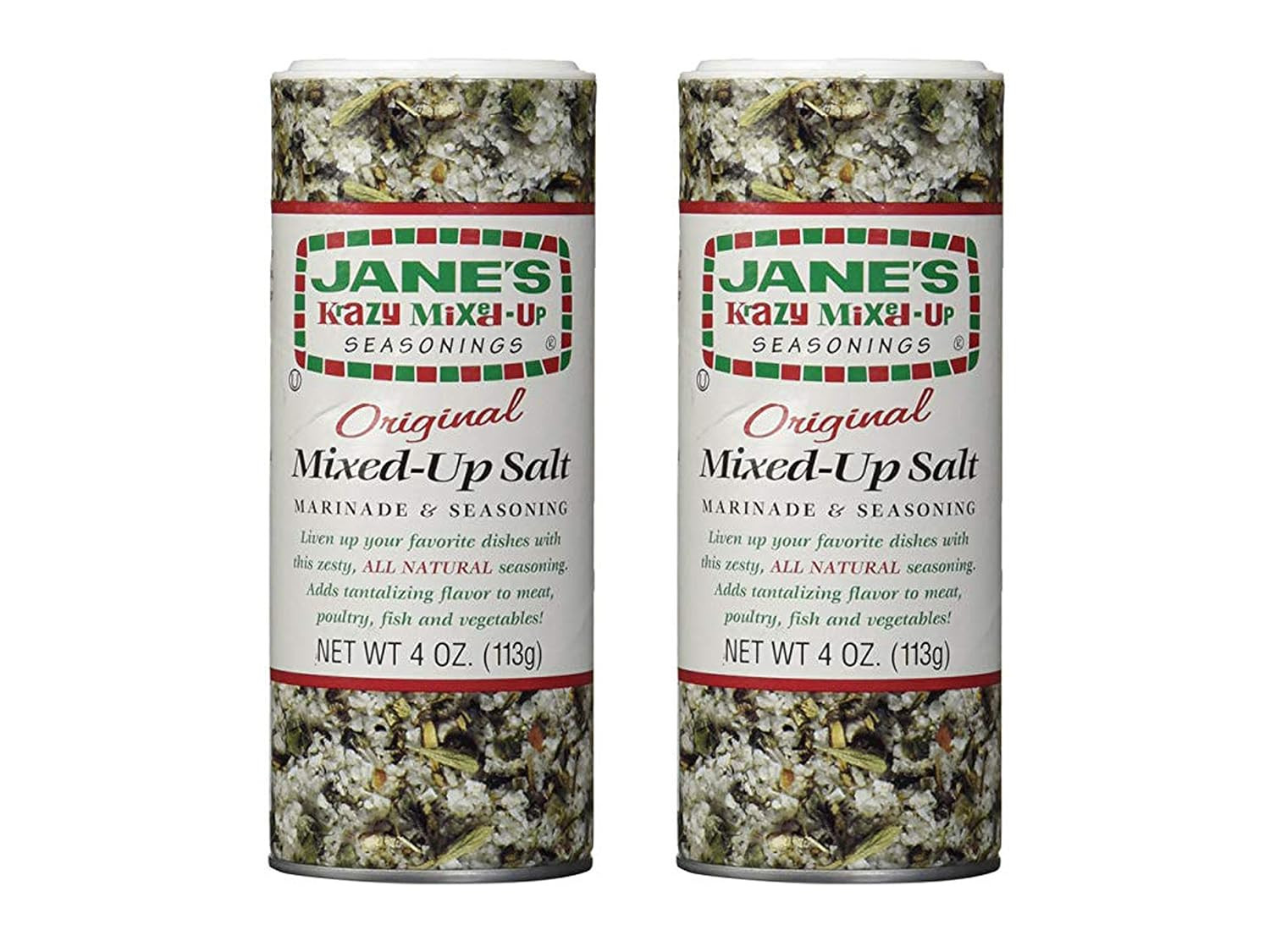 Set of 2 Jane S Krazy Mixed up Salt, 4 Oz.