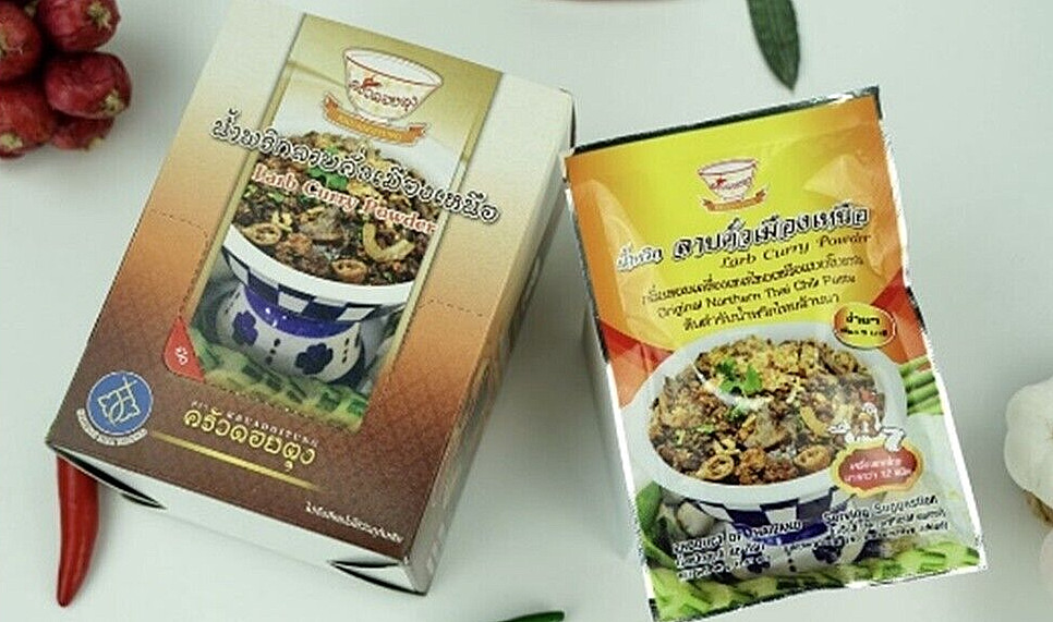 Larb Lanna Chili Powder Thai Northern Curry Paste Krua Doi Tung Original 12x40g