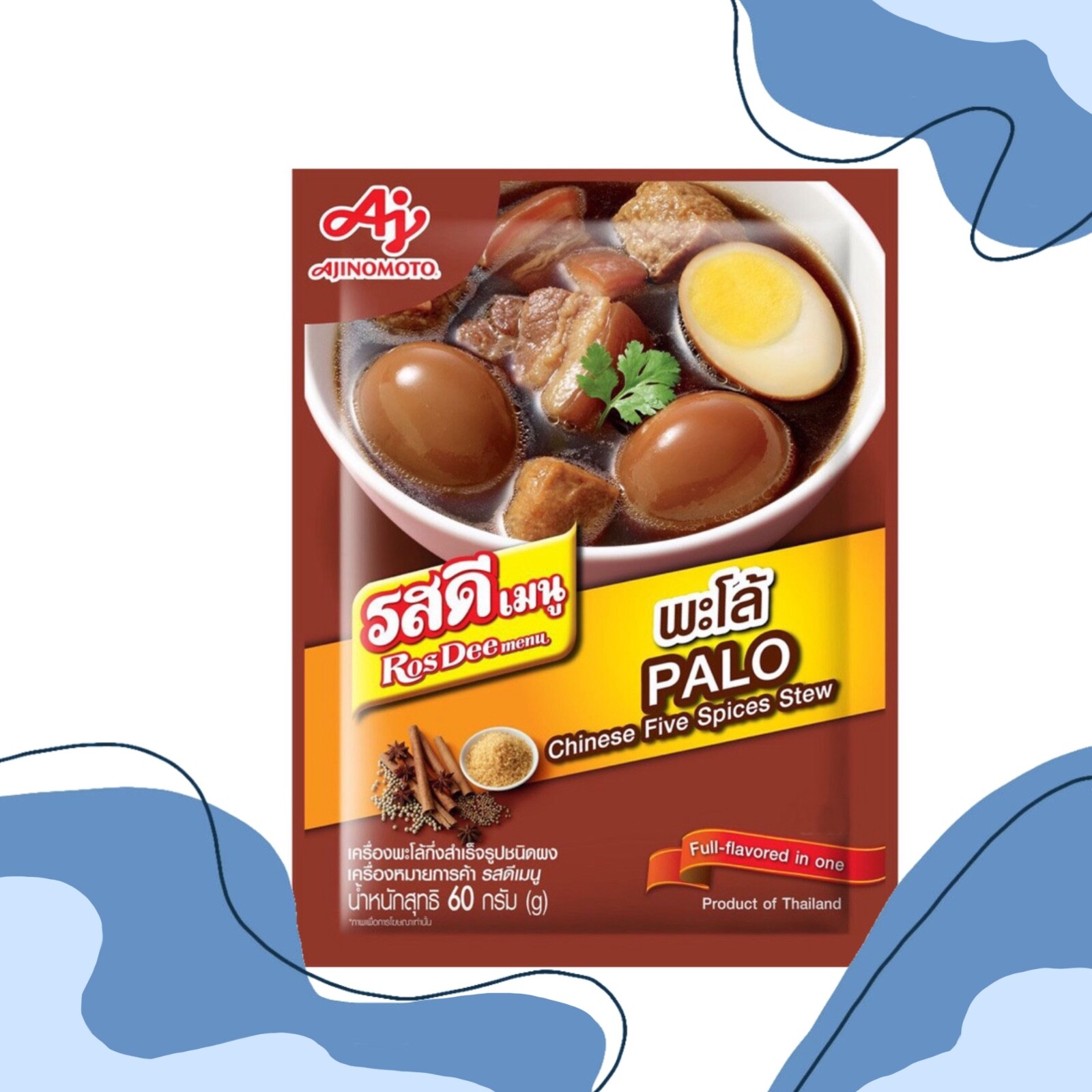 Ros Dee Menu Instant Chinese Spices Powder 60 g. x 5 pieces, concentrated herbs.