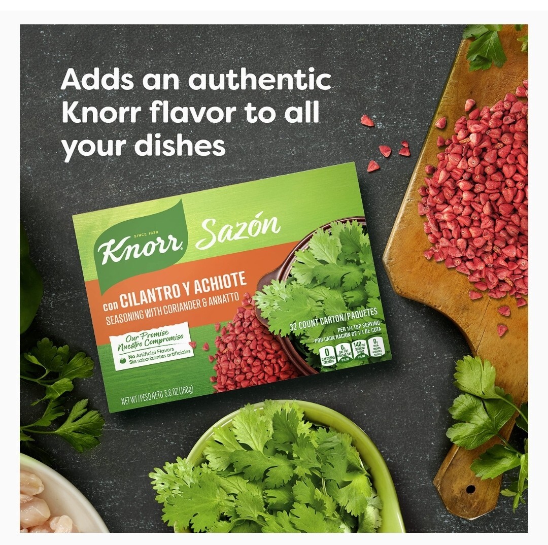 Knorr Seasoning With Coriander & Annatto 2 PACKS- 32 Packs. ea.