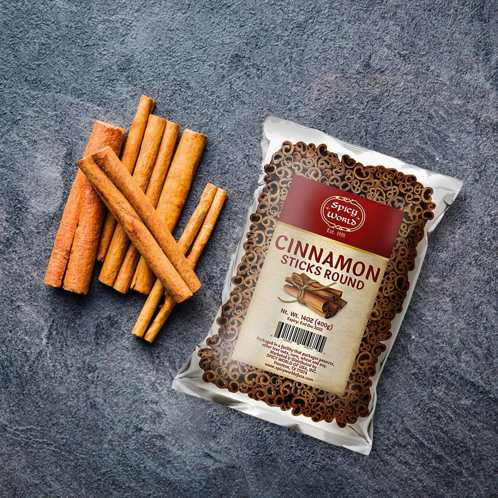 Spicy World Cinnamon Sticks 14 Oz – Strong Aroma for Baking Cooking