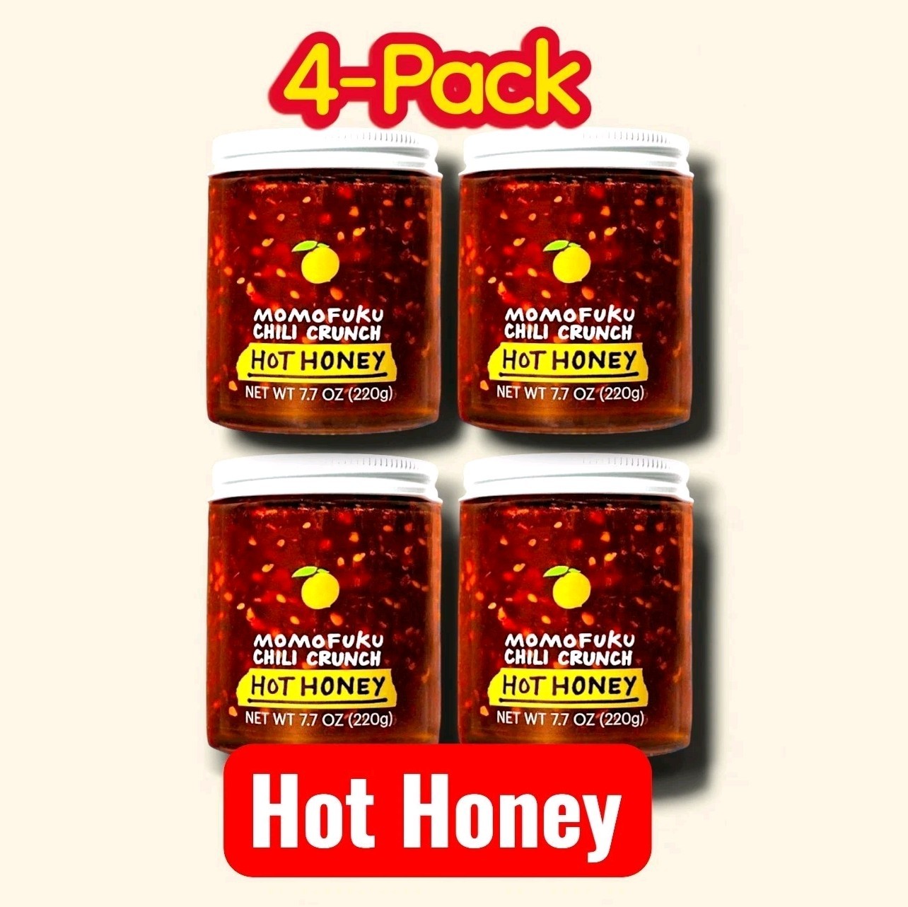 CHILI CRUNCH MOMOFUKU HOT HONEY 7.7oz Each 4 Pack