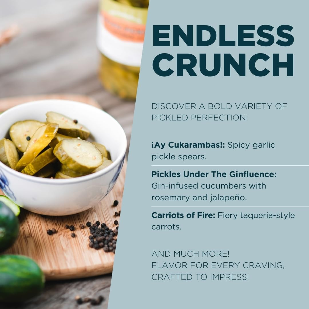 Mother’s Puckers – Classic Home-Style Garlic Dill Pickles – Crisp, Crunchy Gourm