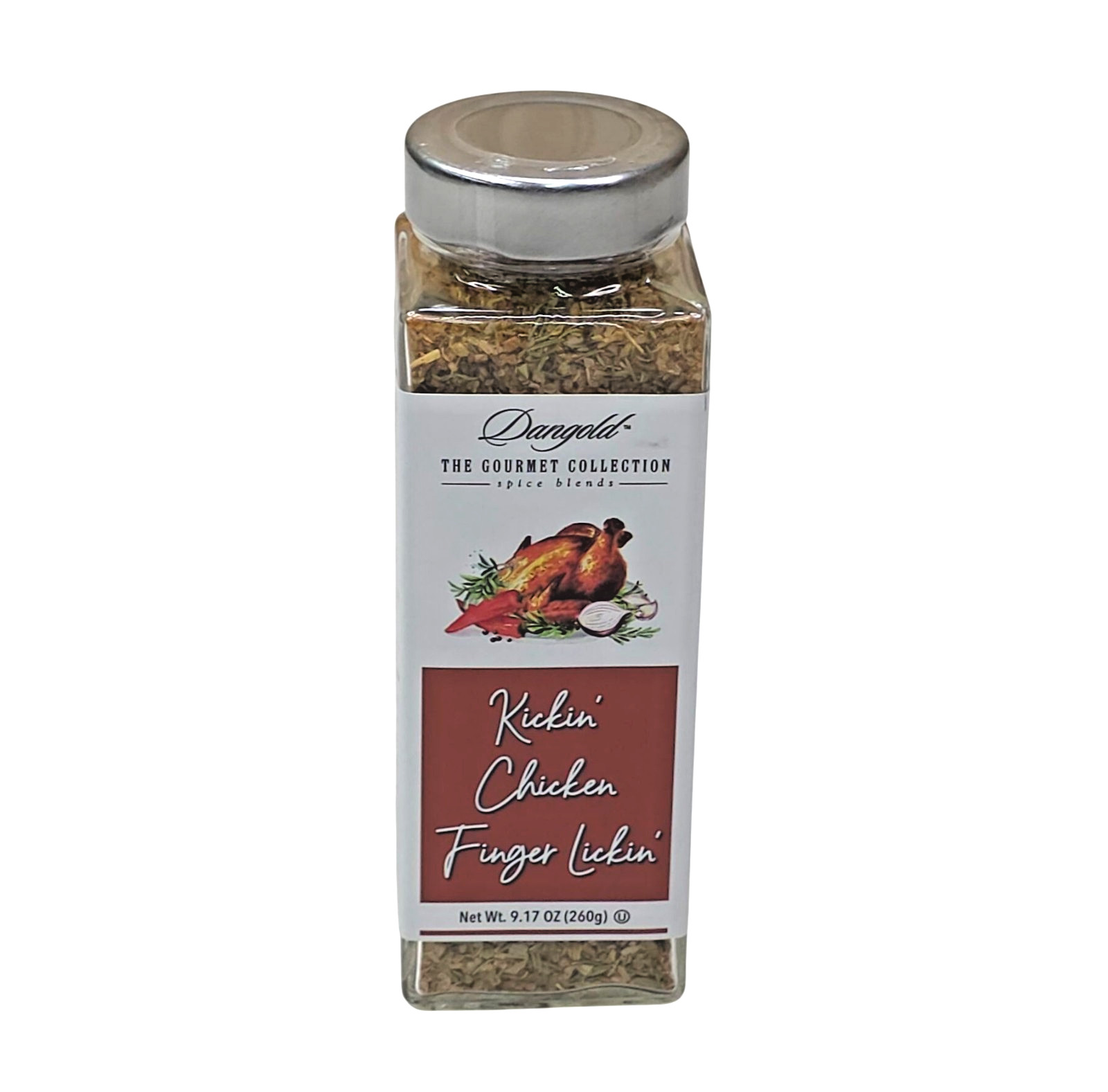 The Gourmet Collection Kickin Chicken Finger Lickin Spice Blend Glass Jar 4/29