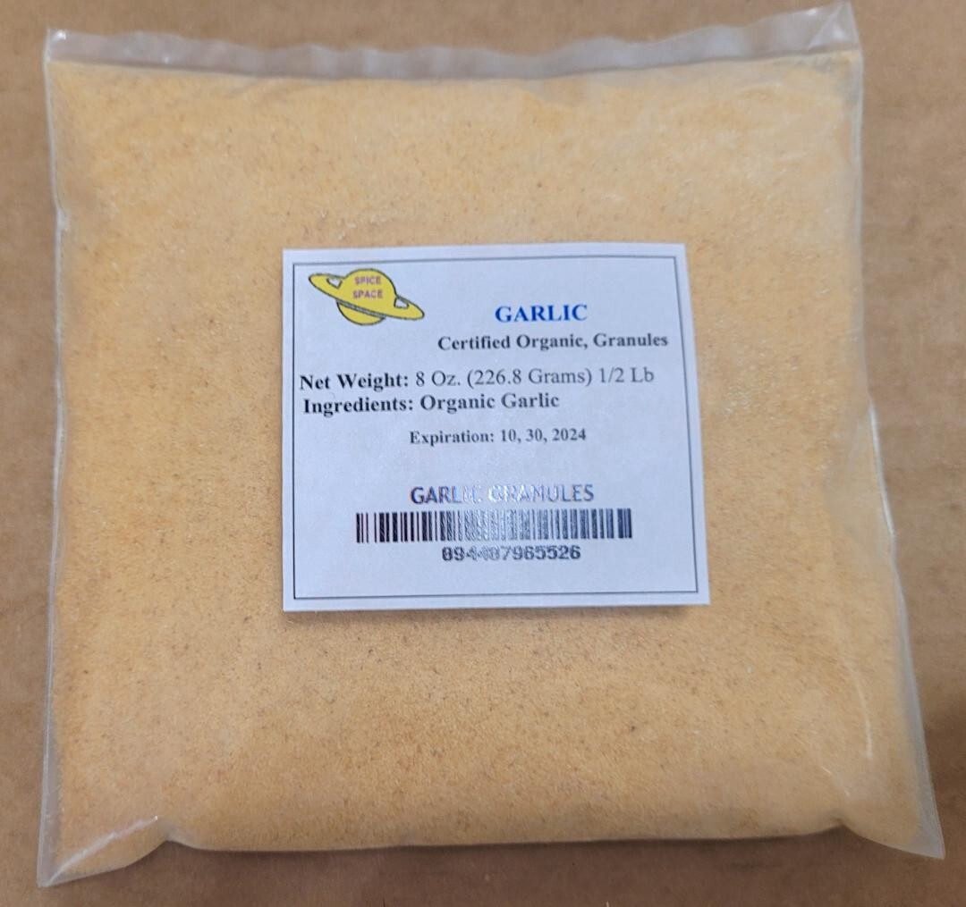 GARLIC Granules FRESH ORGANIC 1/2 POUND CONTACT US 4 MORE QUANTITY