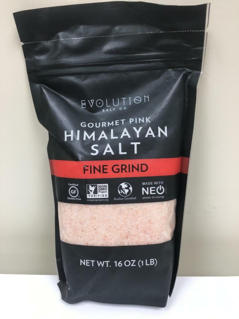 EVOLUTION GOURMET PINK HIMALAYAN SALT (FINE GRIND) 16oz (SEALED) 2pack