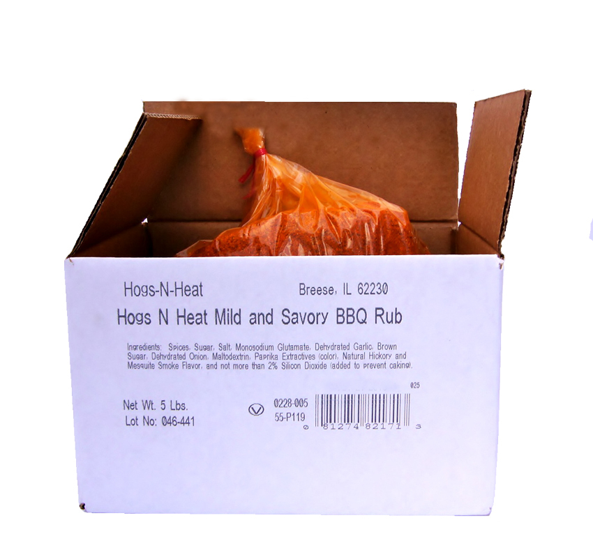 Hogs N Heat Mild & Savory BBQ Barbecue Rub & Seasoning – 5 lb