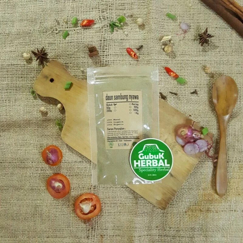 SAMBUNG NYAWA Leaves Powder Natural Organic Herb Spice Fresh Pure Hygienic