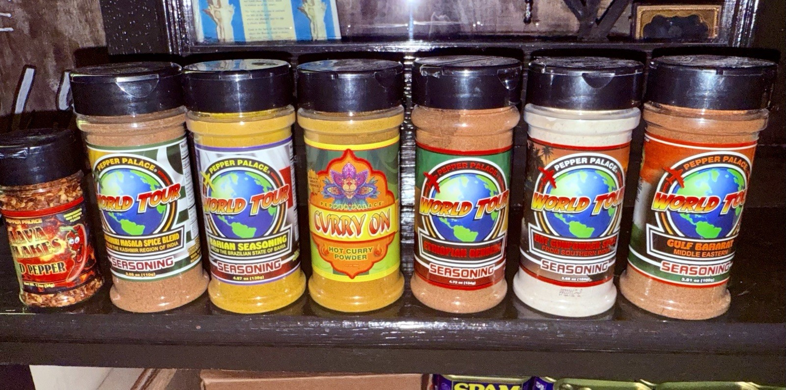 Pepper Palace Seasoning New 7 Qty Lot Lava Flakes Curry Gunpowder Ethiopian