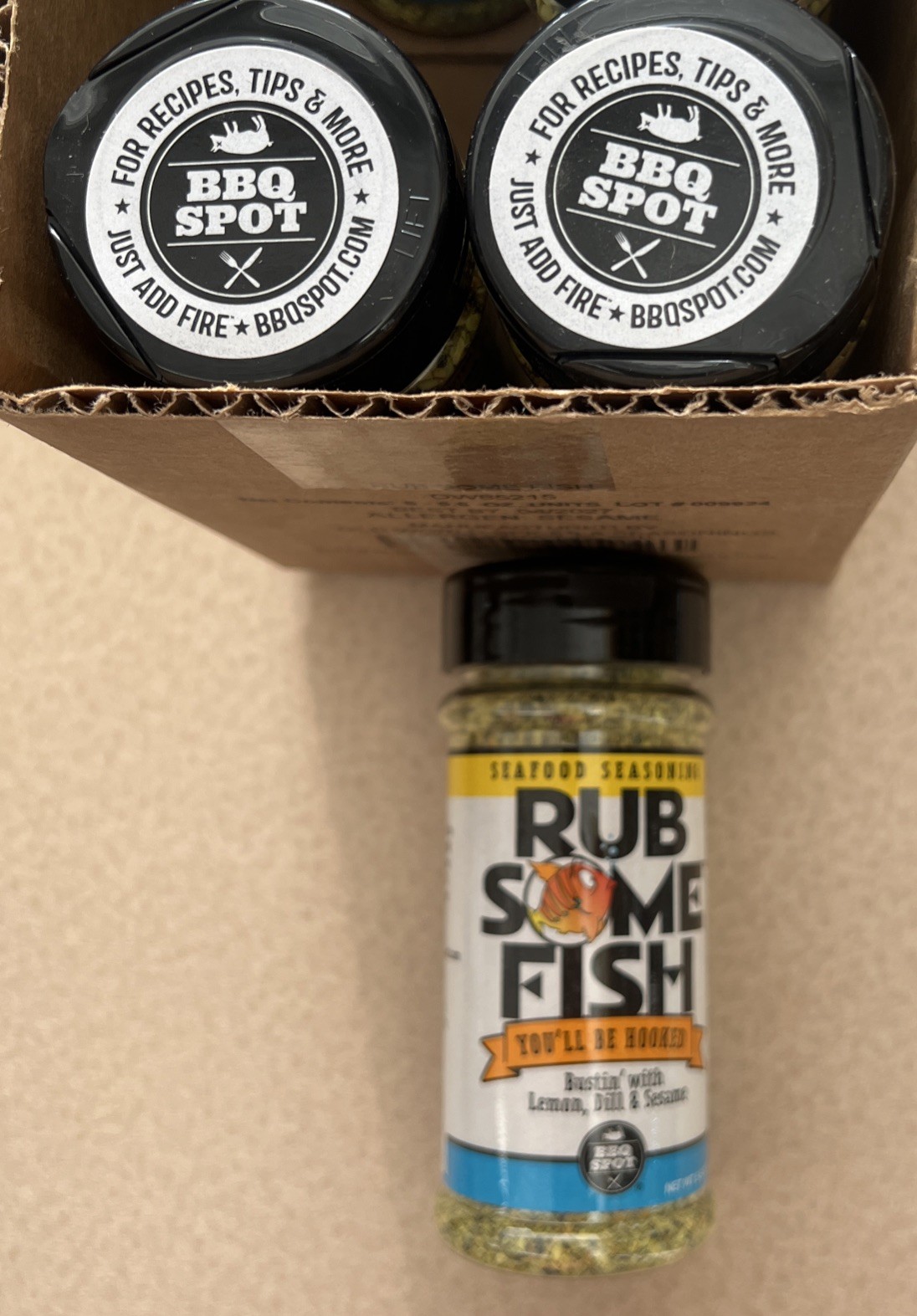 BBQ SPOT Rub Some Fish 5.6 oz Lemon, Dill & Sesame Fish Rub Exp. 04/2027