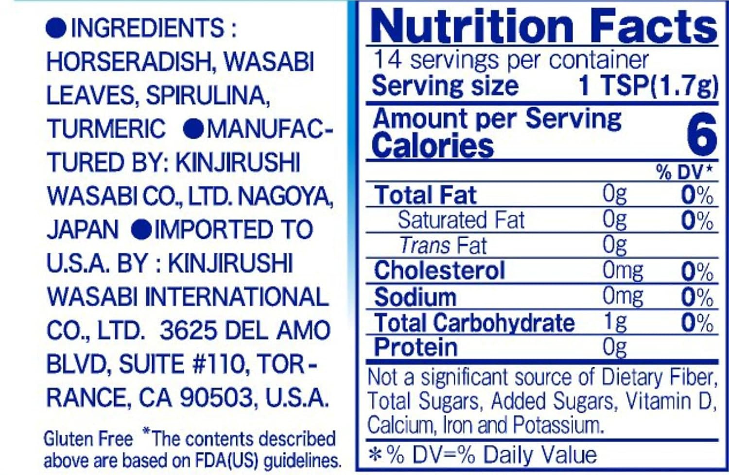 Superior Wasabi Powder – Japanese Spicy Heat Gluten-Free Sauces 0.88 Ounce