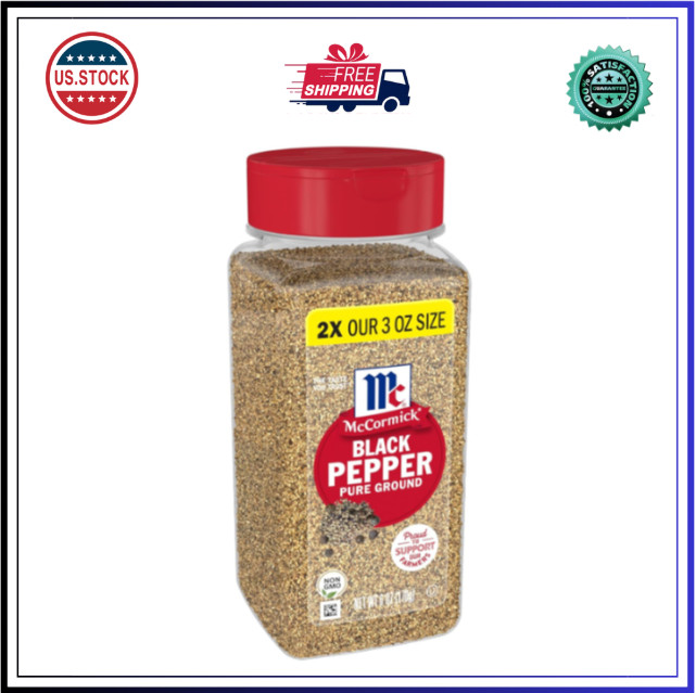 McCormick Pure Ground Black Pepper, 6 oz