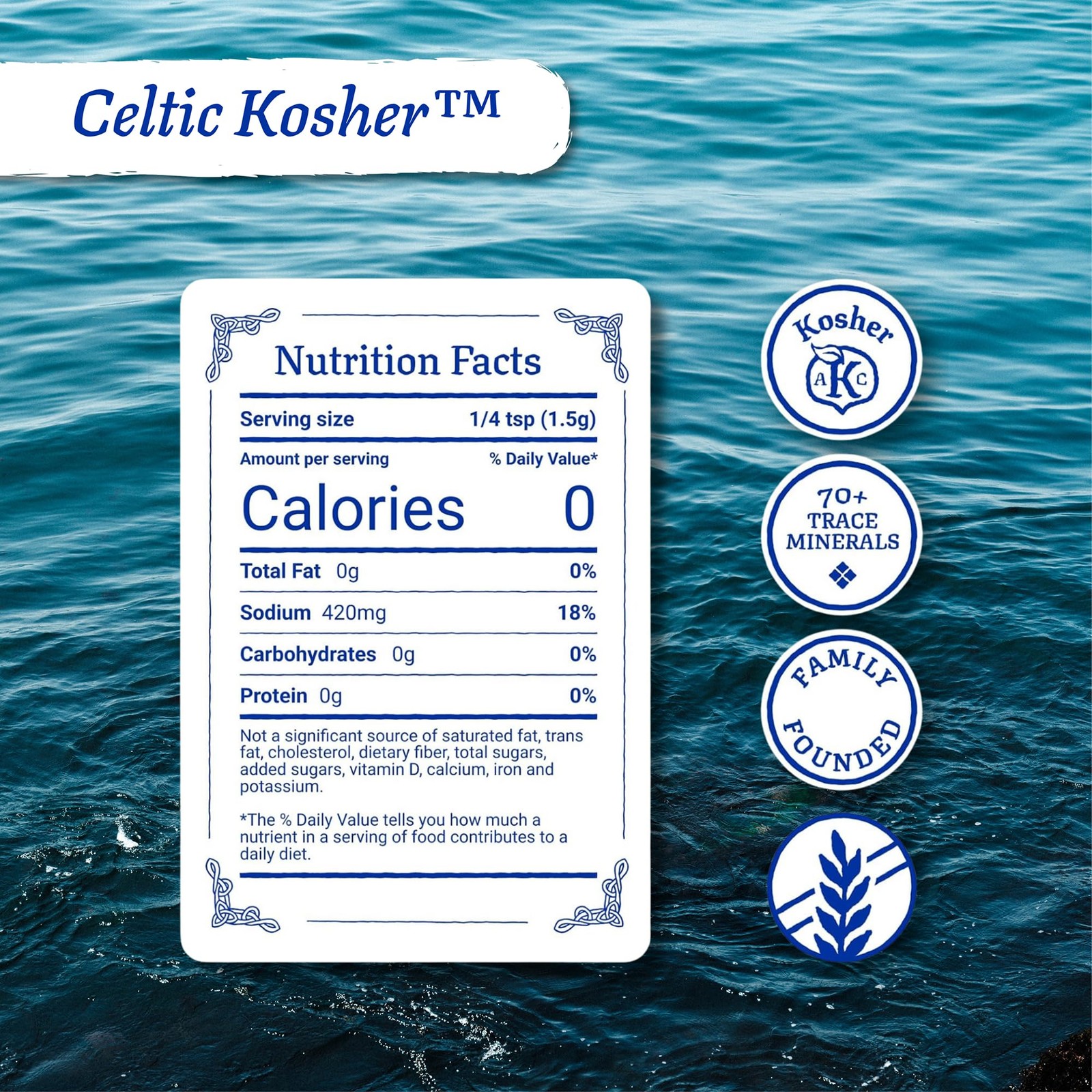 Celtic Sea Salt Kosher, Unrefined Kosher 16 Ounce (Pack of 1), Bag