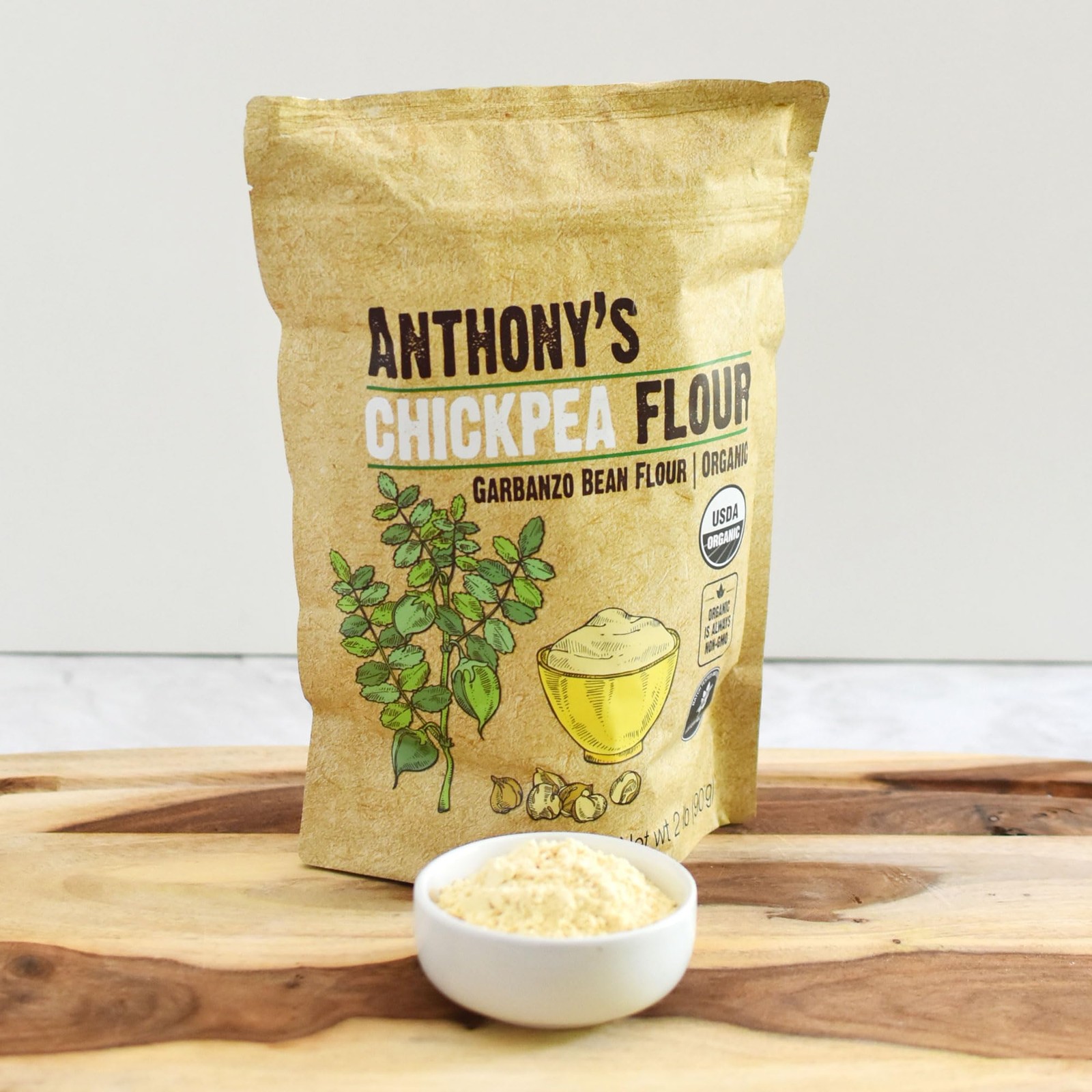 Anthony’s Organic Chickpea Flour, Garbanzo Bean 2 32 Ounce (Pack of 1)