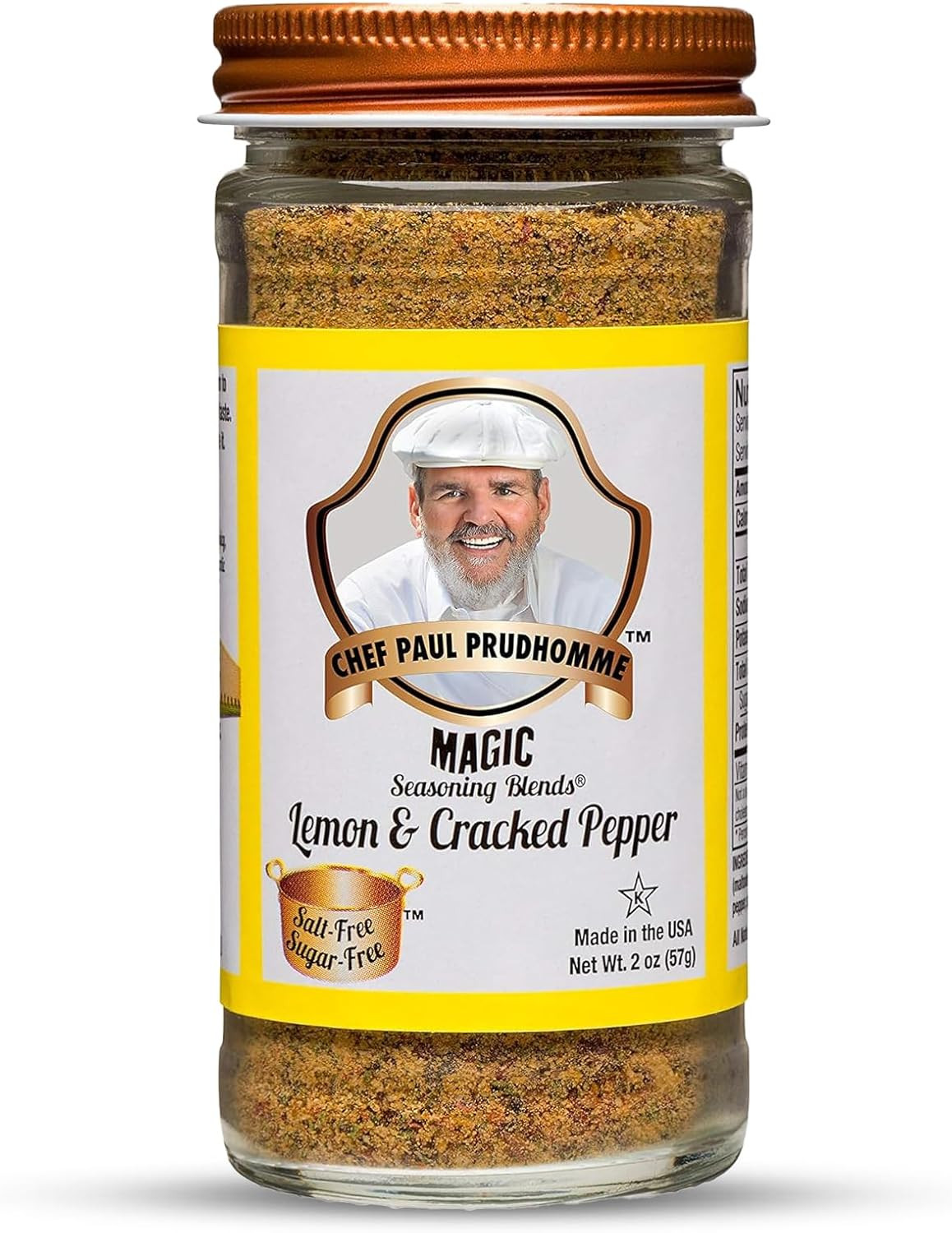 Chef Paul Magic Seasoning Blends Lemon and Cracked Pepper Seasoning | Salt-Free