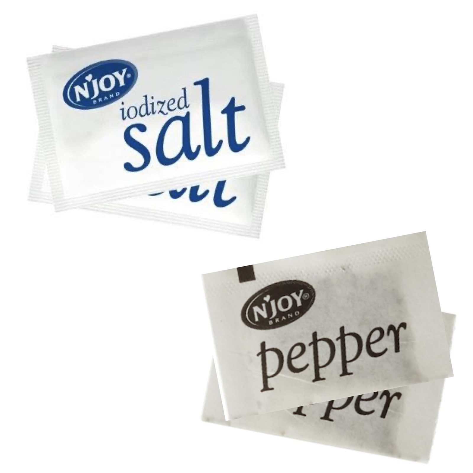 N’Joy Salt and Pepper Packets, 250 of Each, Individual Packs, 500 Total Packe…