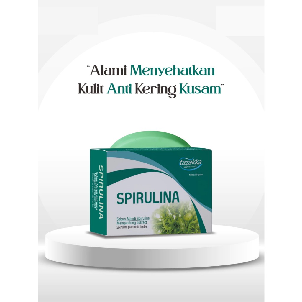 Spirulina Body Soap Bar 90g Tazakka Botanical Cleanser Bath Ritual aroma ritual