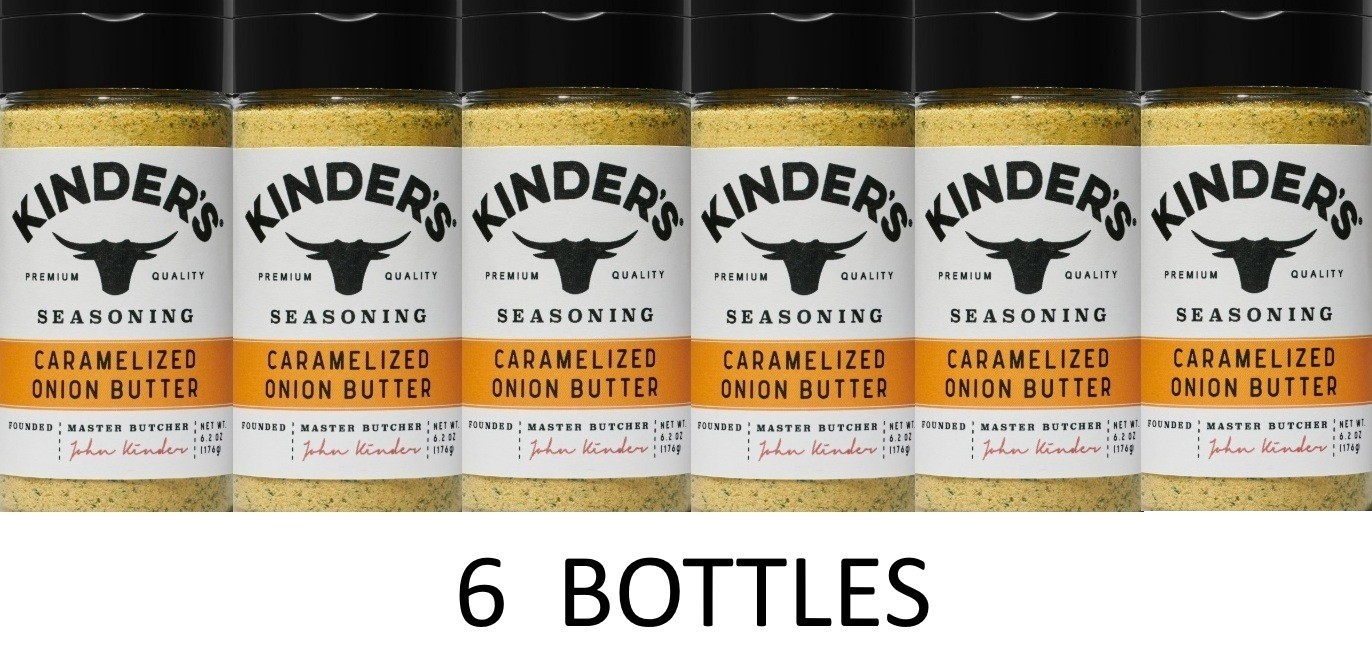 Kinder’s Caramelized Onion Butter Seasoning Mix 6.2 oz Bottle – 6 BOTTLES