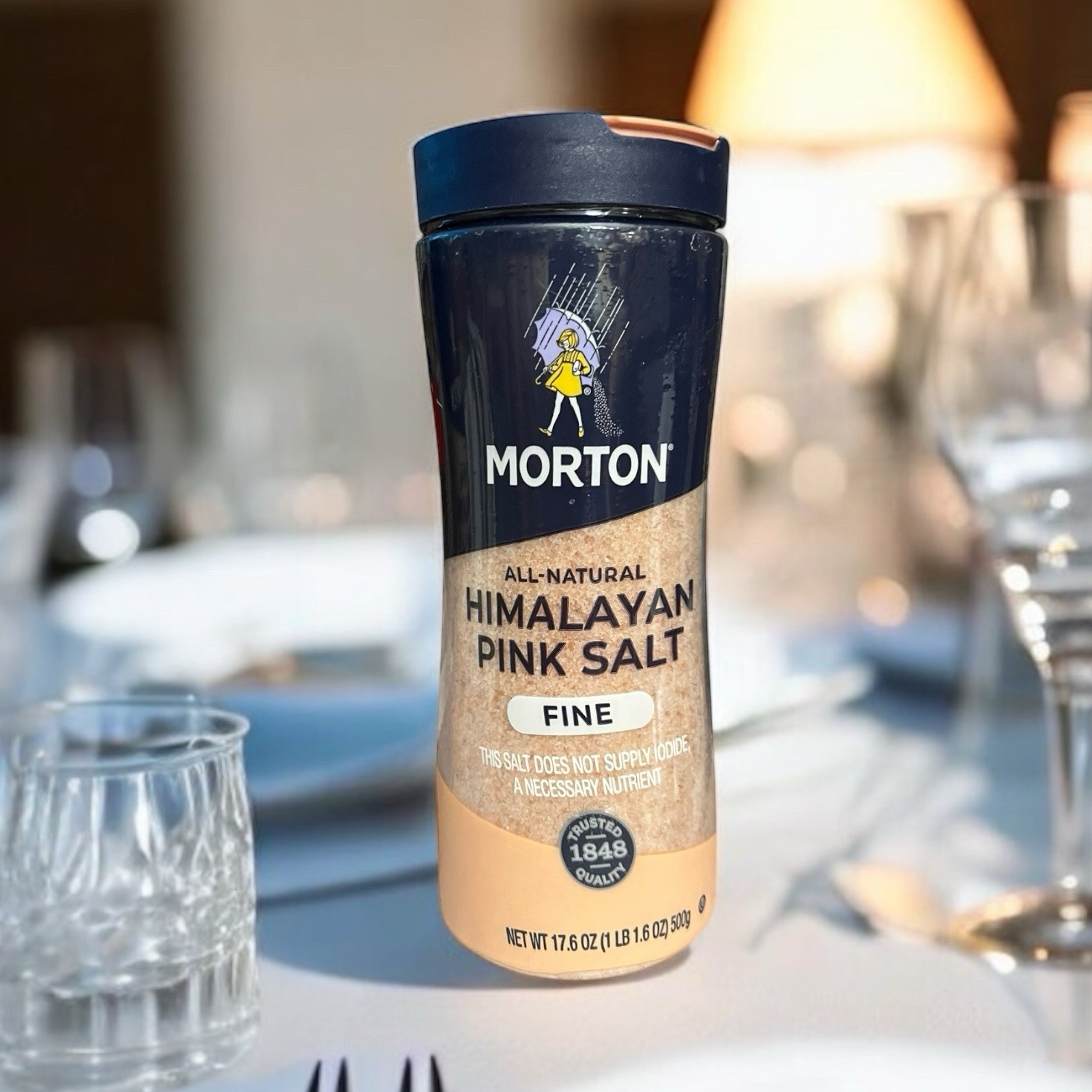 Morton Himalayan Pink Salt Crystals Fine Culinary Salt for Cooking 17.6 oz