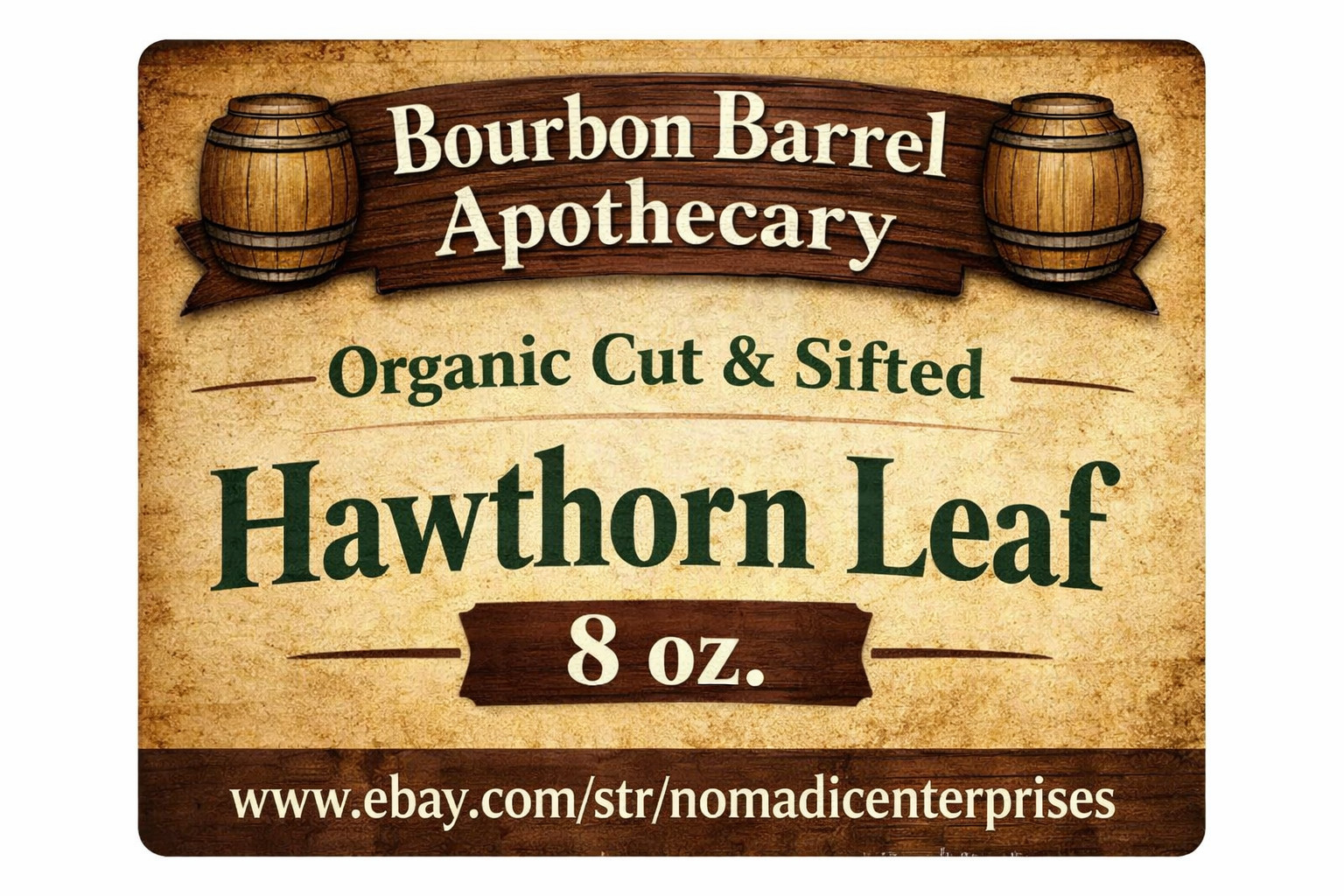 Organic Cut & Sifted Hawthorn Leaf | Bourbon Barrel Apothecary