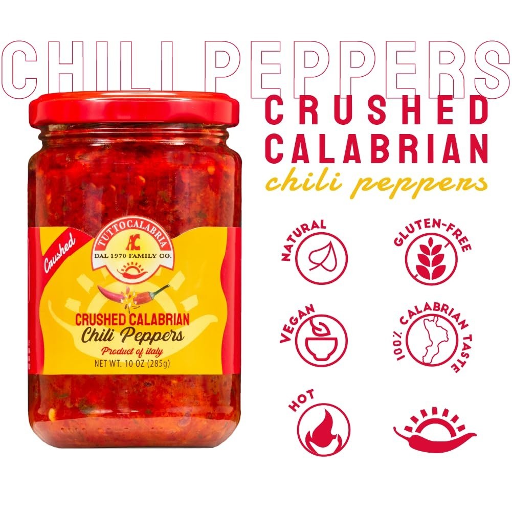 Crushed Calabrian Chili Peppers, Spicy Condiment, 10 oz | Crushed Chili Peppe…