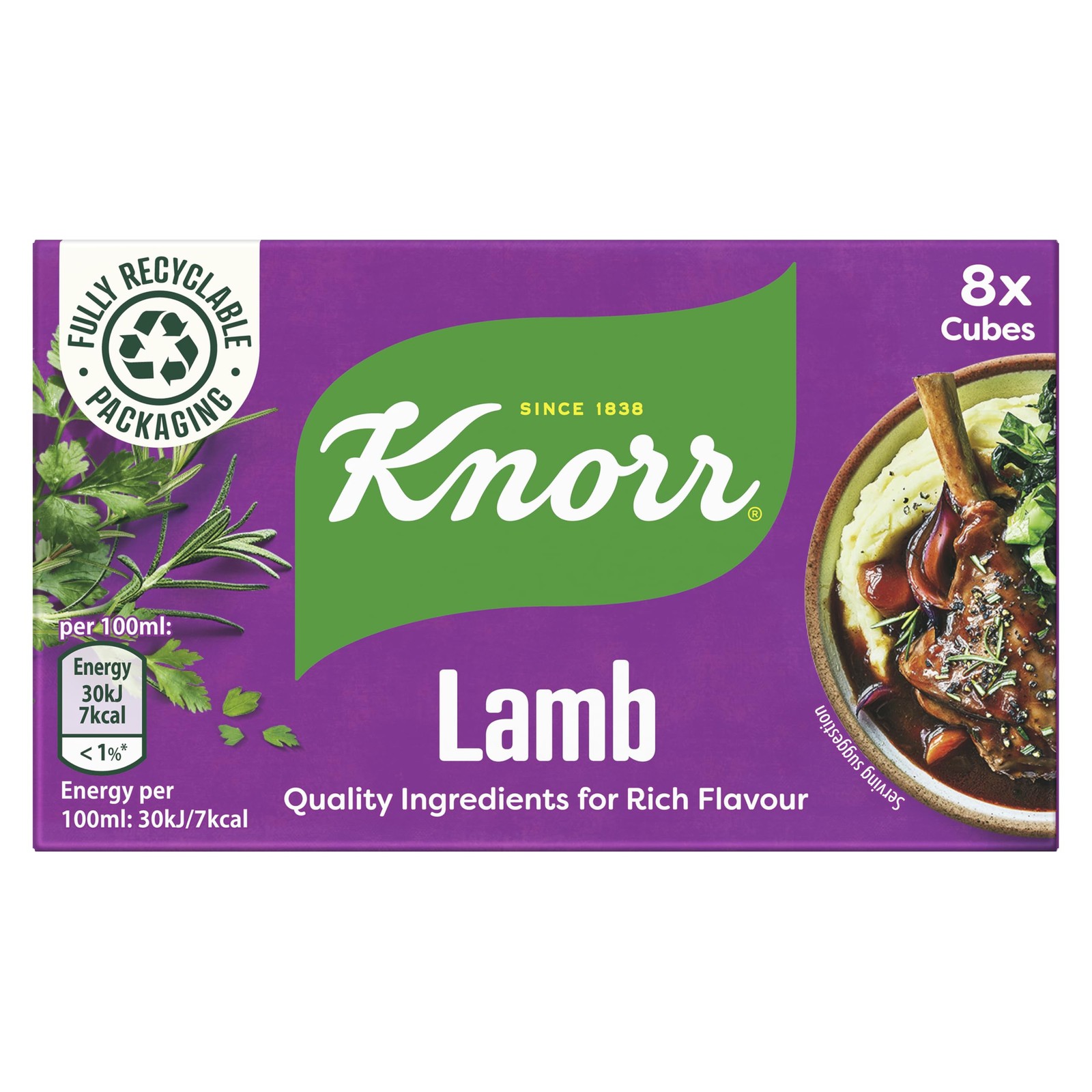 Knorr Lamb Stock Cubes gluten-free to add a rich lamb flavour to your dishe