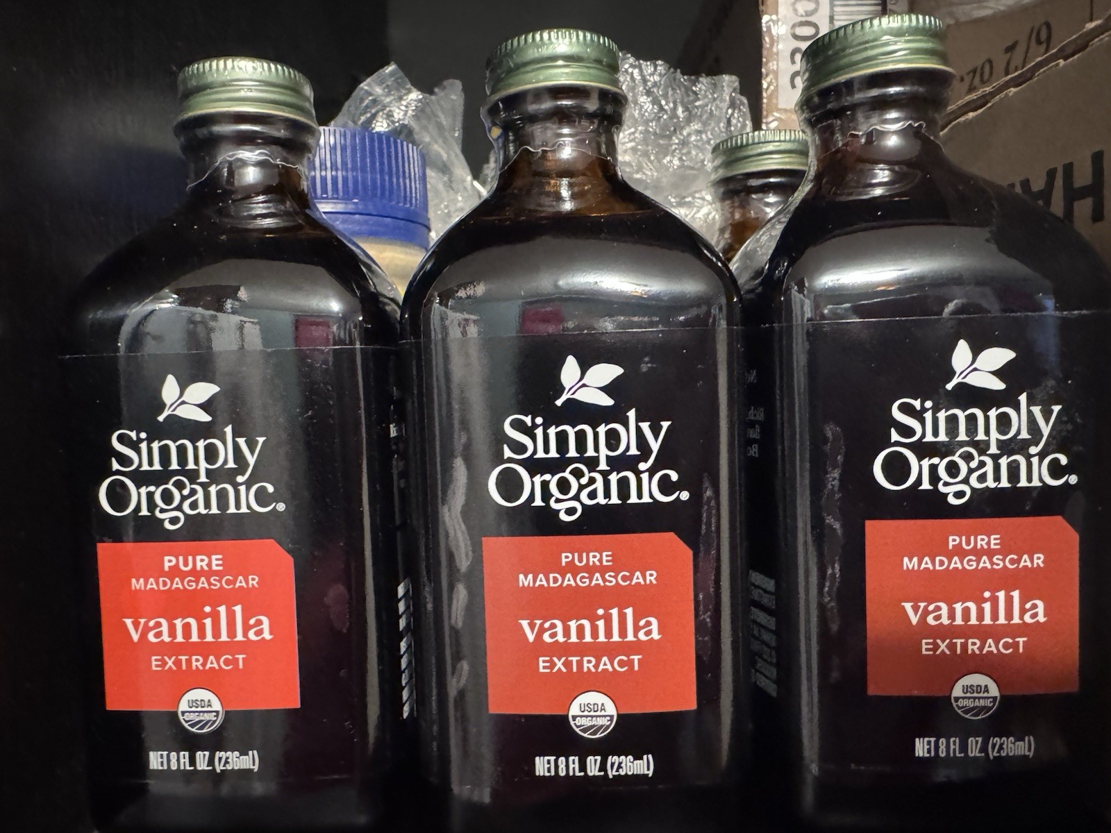 Simply Organic Pure Madagascar Vanilla Extract 8 FL OZ (236mL) X 3
